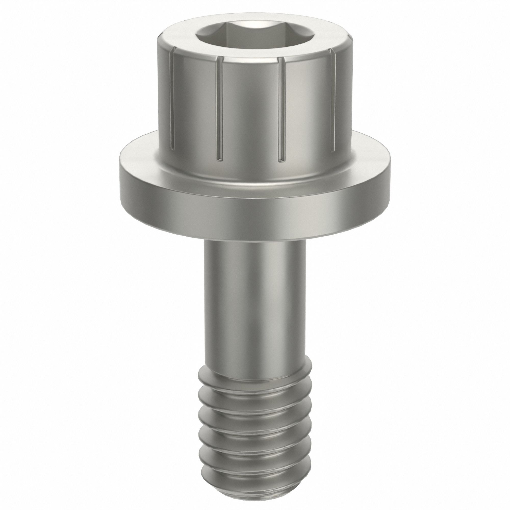 Socket Head Cap Screw: #8-32 Thread Size, 7/16 in Lg, Flanged Std, Plain, Aluminum, Not Graded