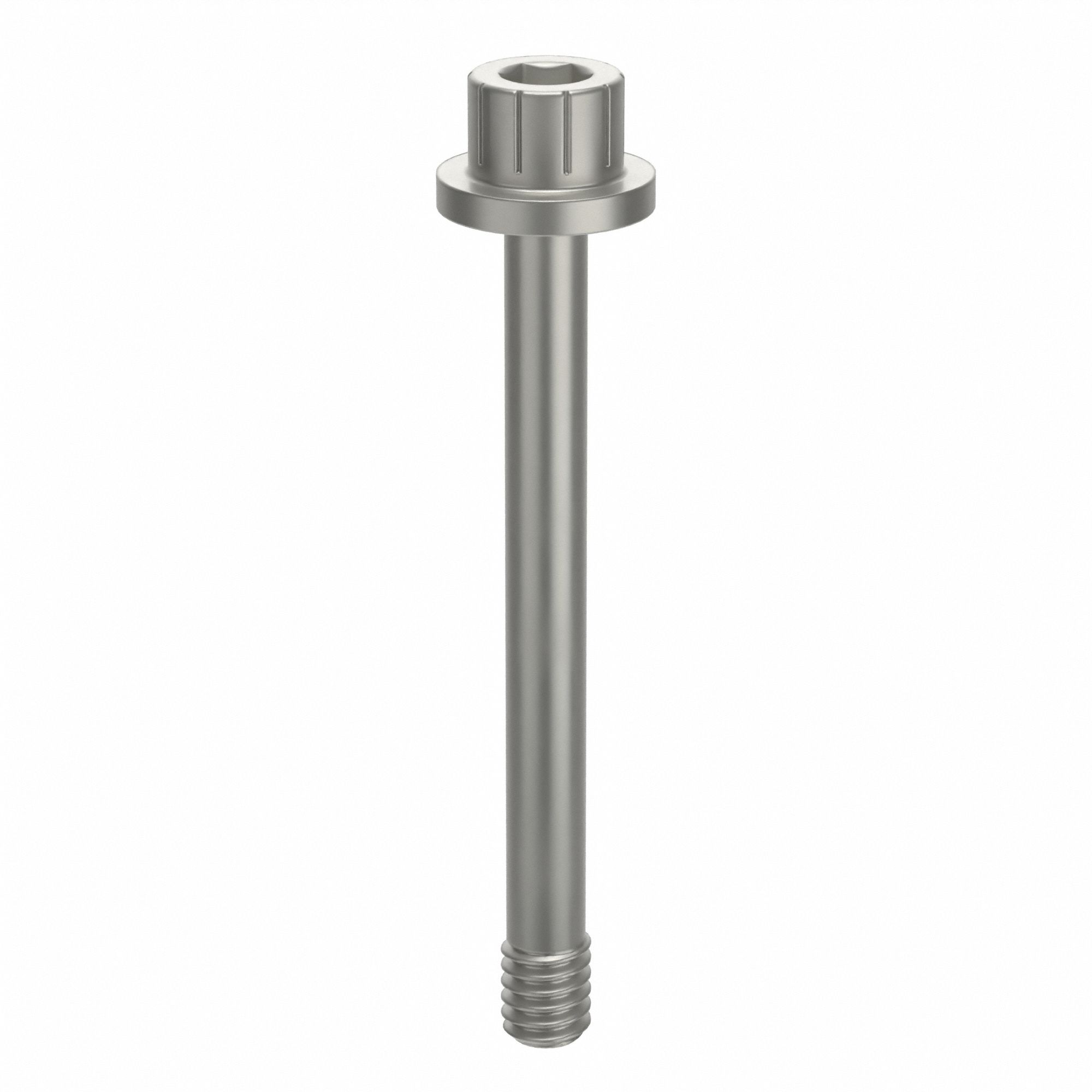 Socket Head Cap Screw: #8-32 Thread Size, 1 9/16 in Lg, Flanged Std, Plain, Aluminum, Not Graded