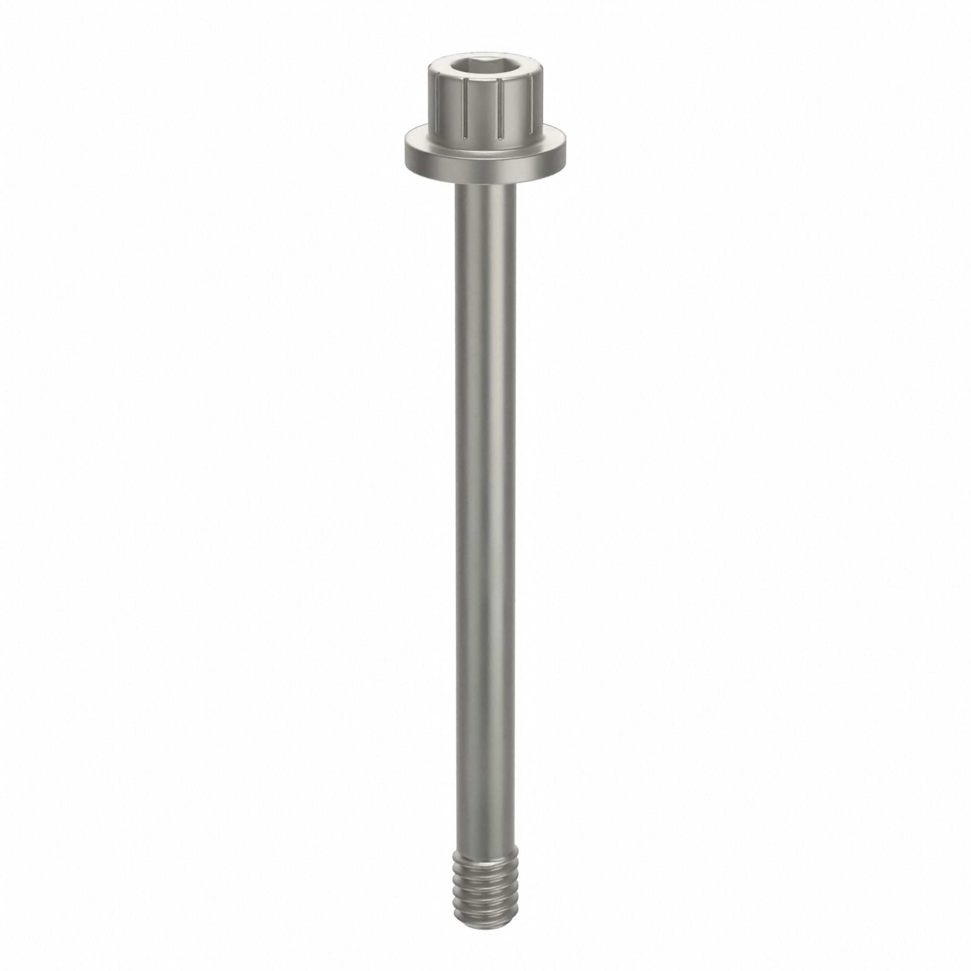 Socket Head Cap Screw: #8-32 Thread Size, 1 15/16 in Lg, Flanged Std, Plain, Aluminum, Not Graded