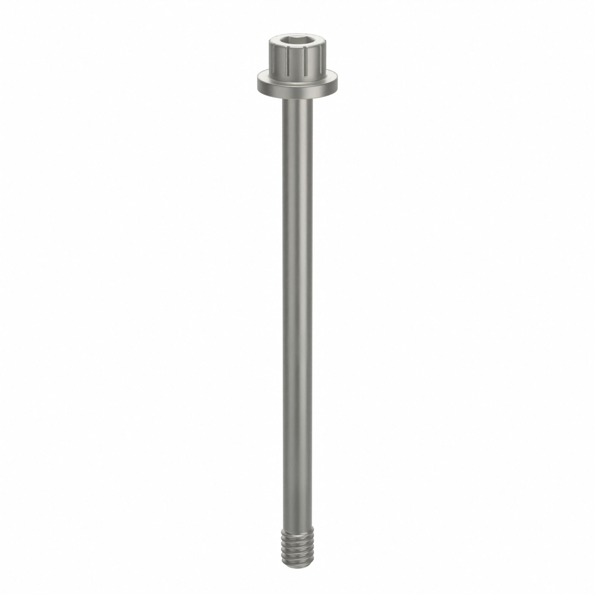 Socket Head Cap Screw: #8-32 Thread Size, 2 7/16 in Lg, Flanged Std, Plain, Aluminum, Not Graded
