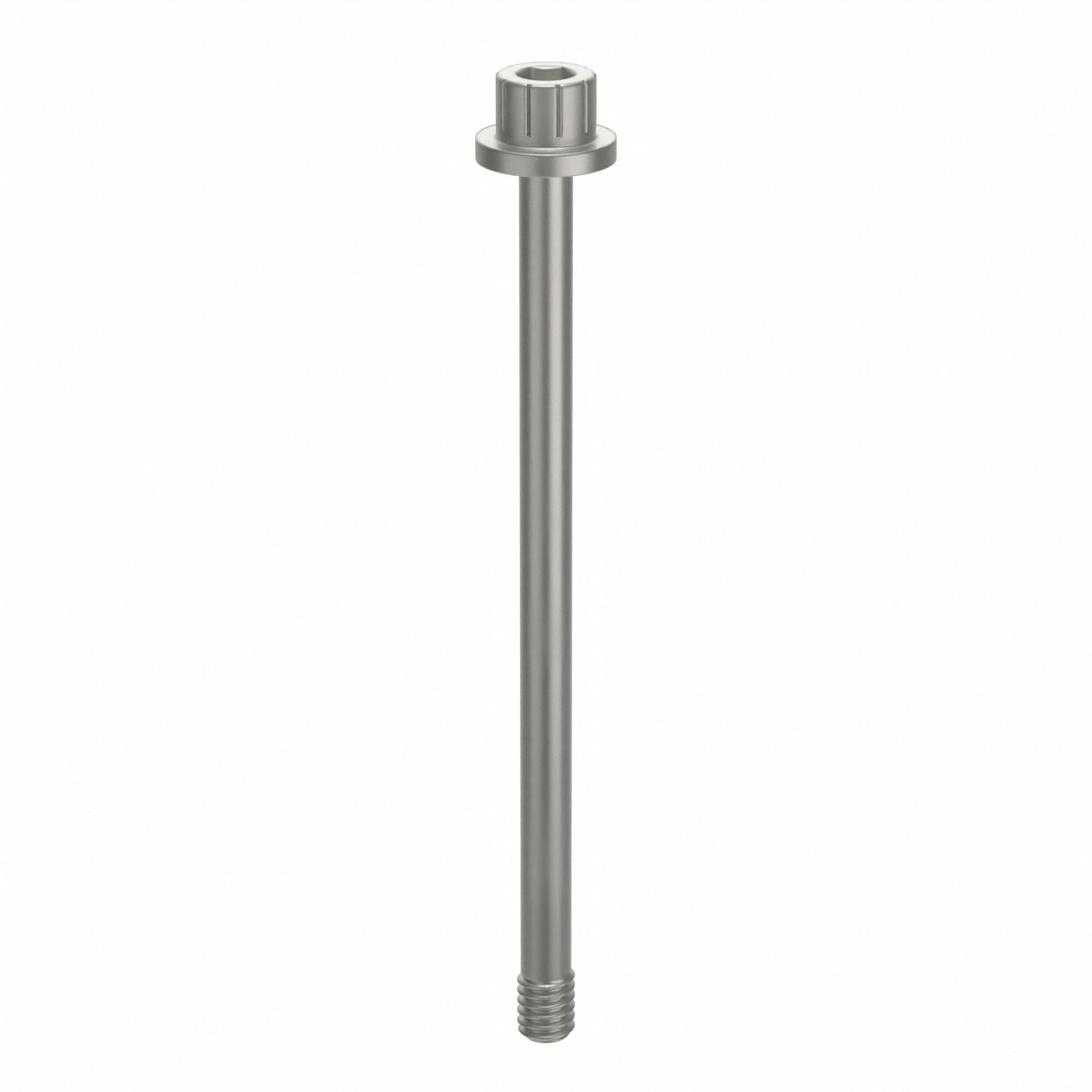 Socket Head Cap Screw: #8-32 Thread Size, 2 9/16 in Lg, Flanged Std, Plain, Aluminum, Not Graded