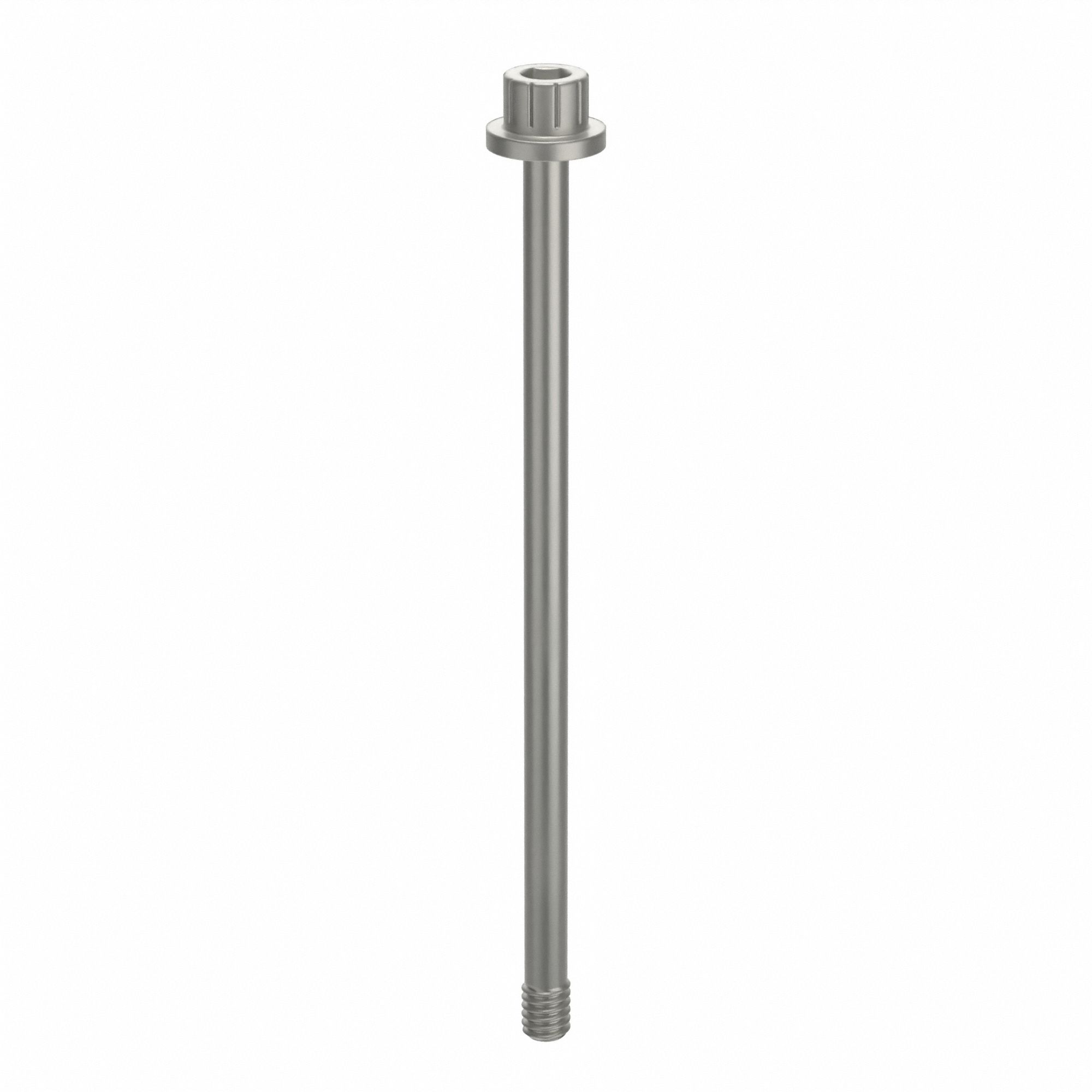 Socket Head Cap Screw: #8-32 Thread Size, 3 1/16 in Lg, Flanged Std, Plain, Aluminum, Not Graded