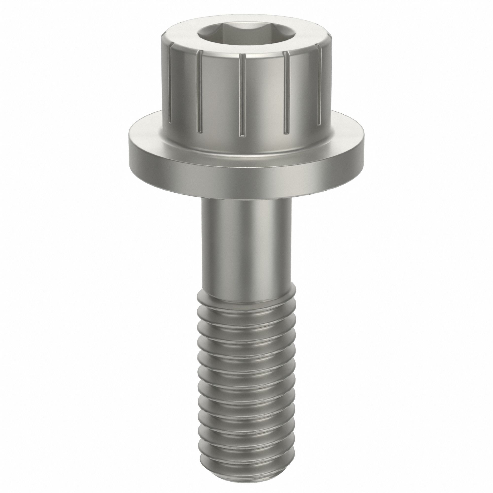 Socket Head Cap Screw: #10-32 Thread Size, 5/8 in Lg, Flanged Std, Plain, Aluminum, Not Graded