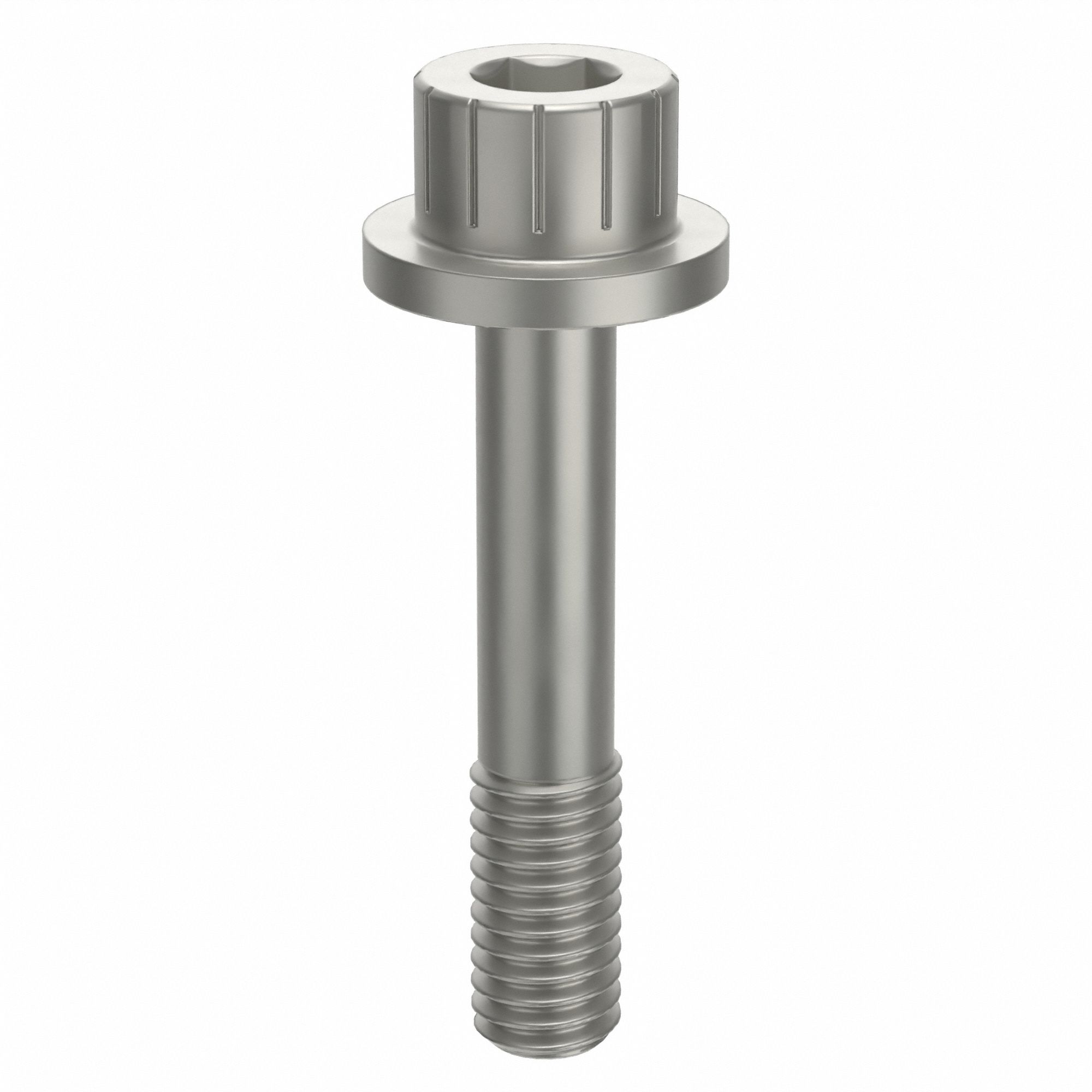 Socket Head Cap Screw: #10-32 Thread Size, 1 in Lg, Flanged Std, Plain, Aluminum, Not Graded
