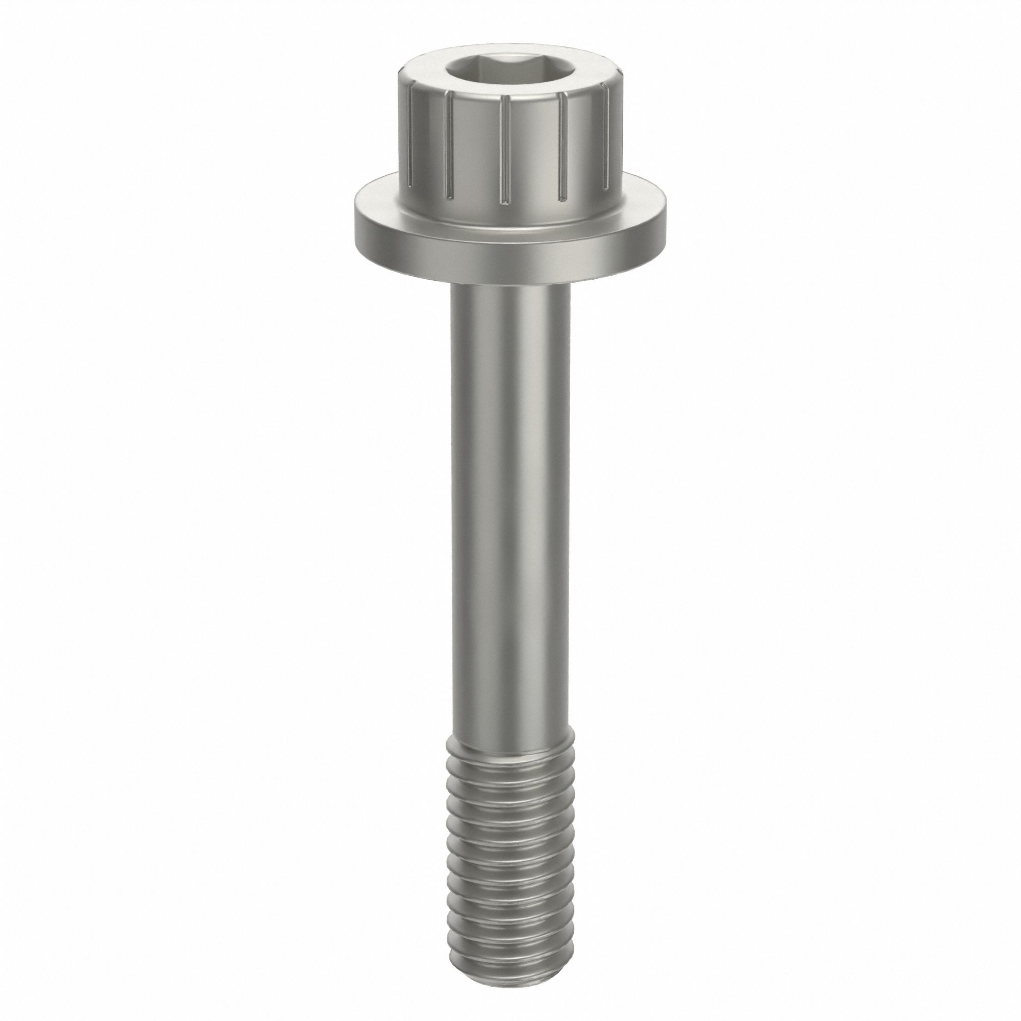Socket Head Cap Screw: #10-32 Thread Size, 1 1/8 in Lg, Flanged Std, Plain, Aluminum, Not Graded