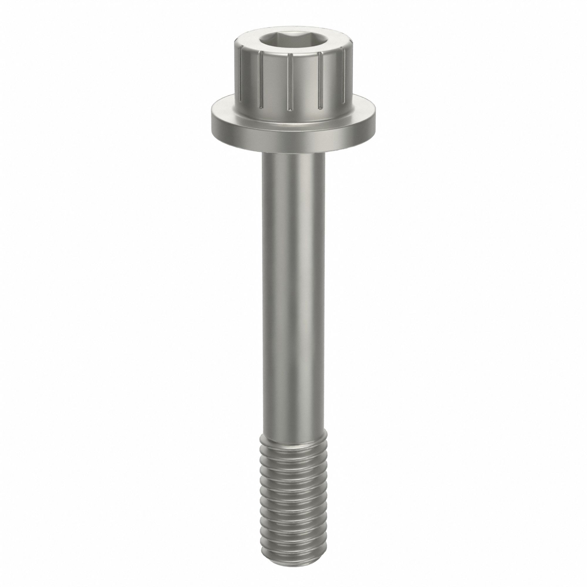 Socket Head Cap Screw: #10-32 Thread Size, 1 1/4 in Lg, Flanged Std, Plain, Aluminum, Not Graded