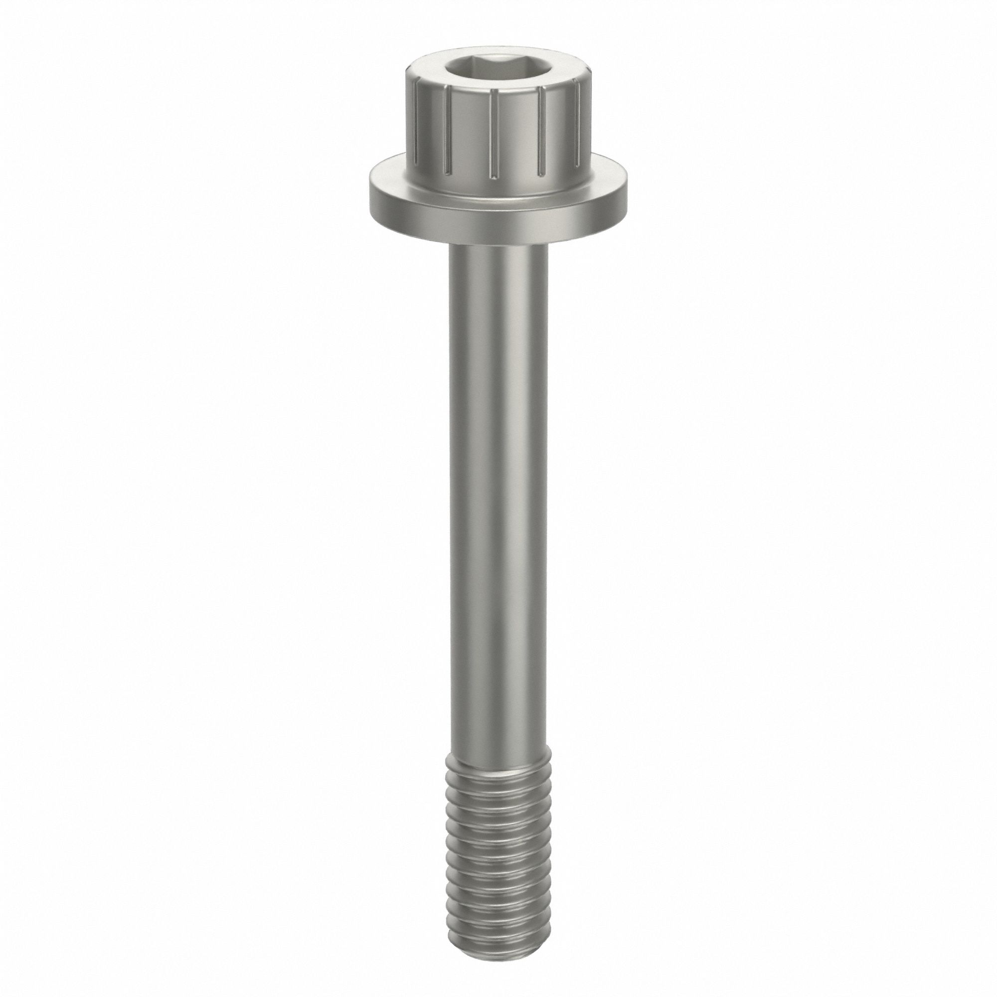 Socket Head Cap Screw: #10-32 Thread Size, 1 3/8 in Lg, Flanged Std, Plain, Aluminum, Not Graded