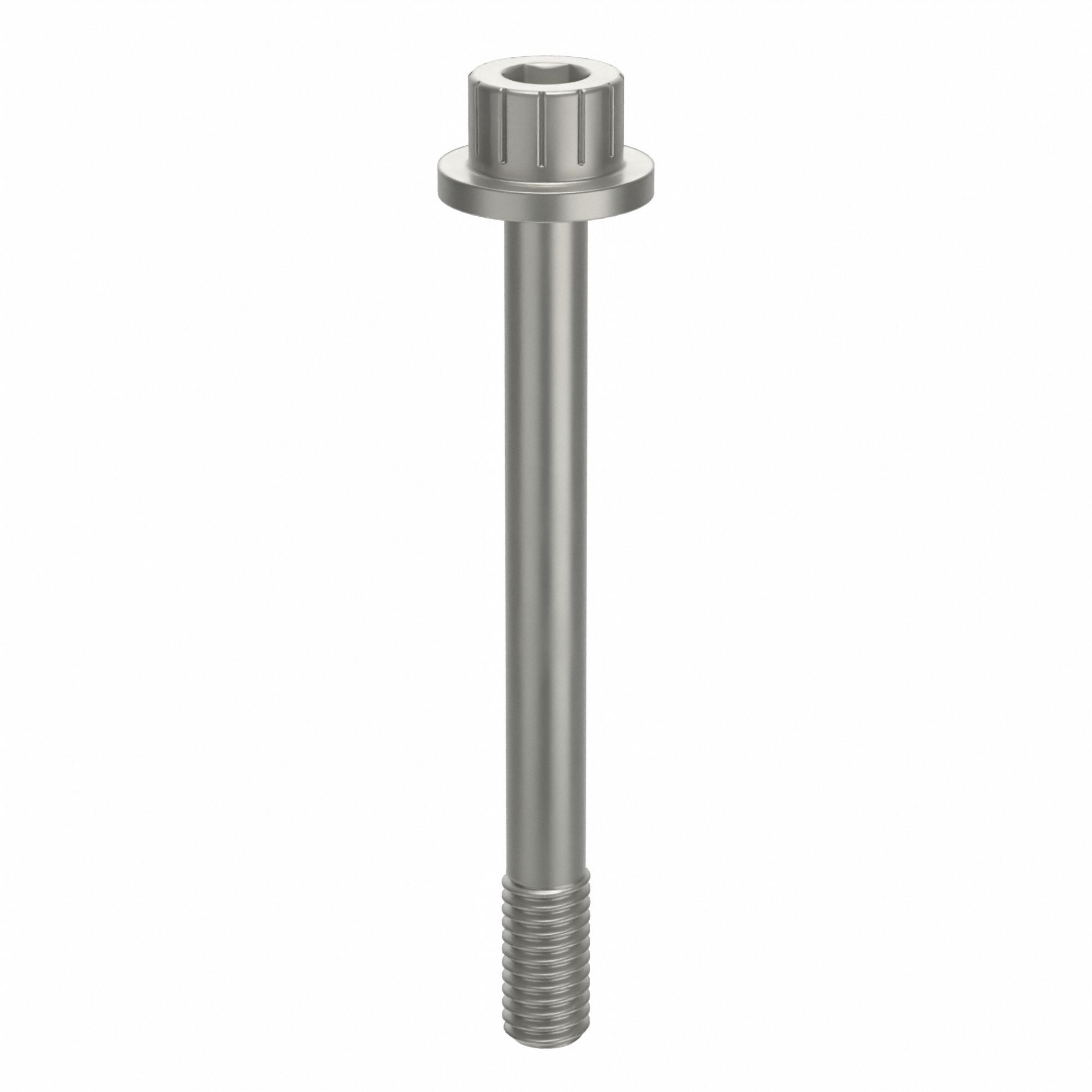 Socket Head Cap Screw: #10-32 Thread Size, 1 7/8 in Lg, Flanged Std, Plain, Aluminum, Not Graded