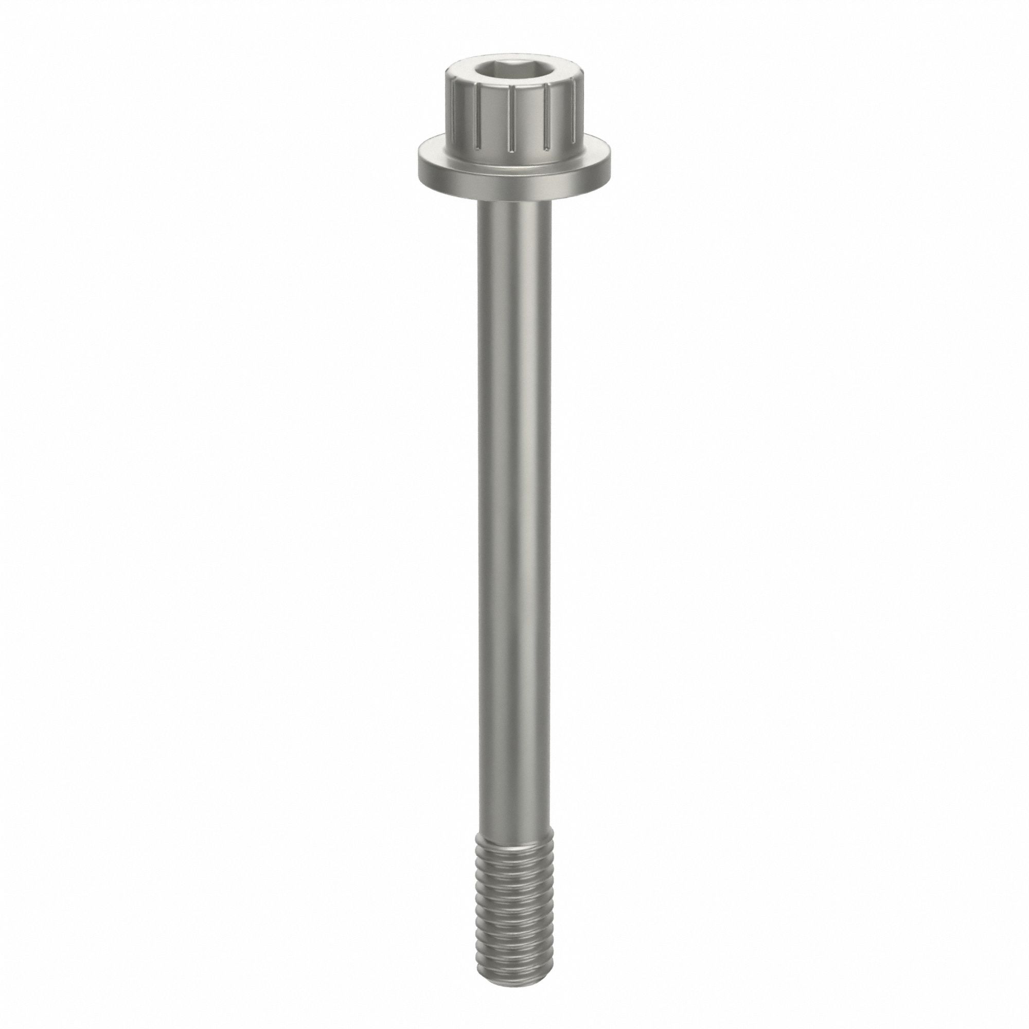Socket Head Cap Screw: #10-32 Thread Size, 2 in Lg, Flanged Std, Plain, Aluminum, Not Graded
