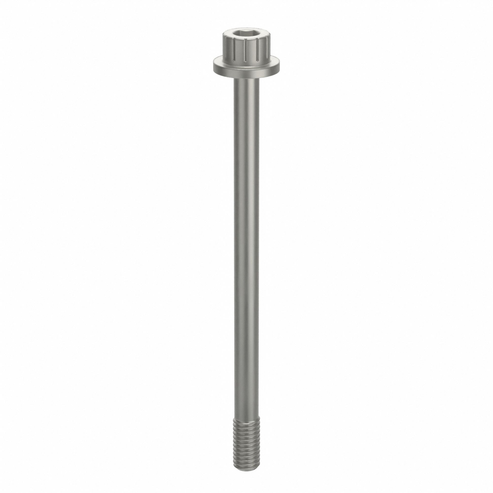 Socket Head Cap Screw: #10-32 Thread Size, 2 7/8 in Lg, Flanged Std, Plain, Aluminum, Not Graded