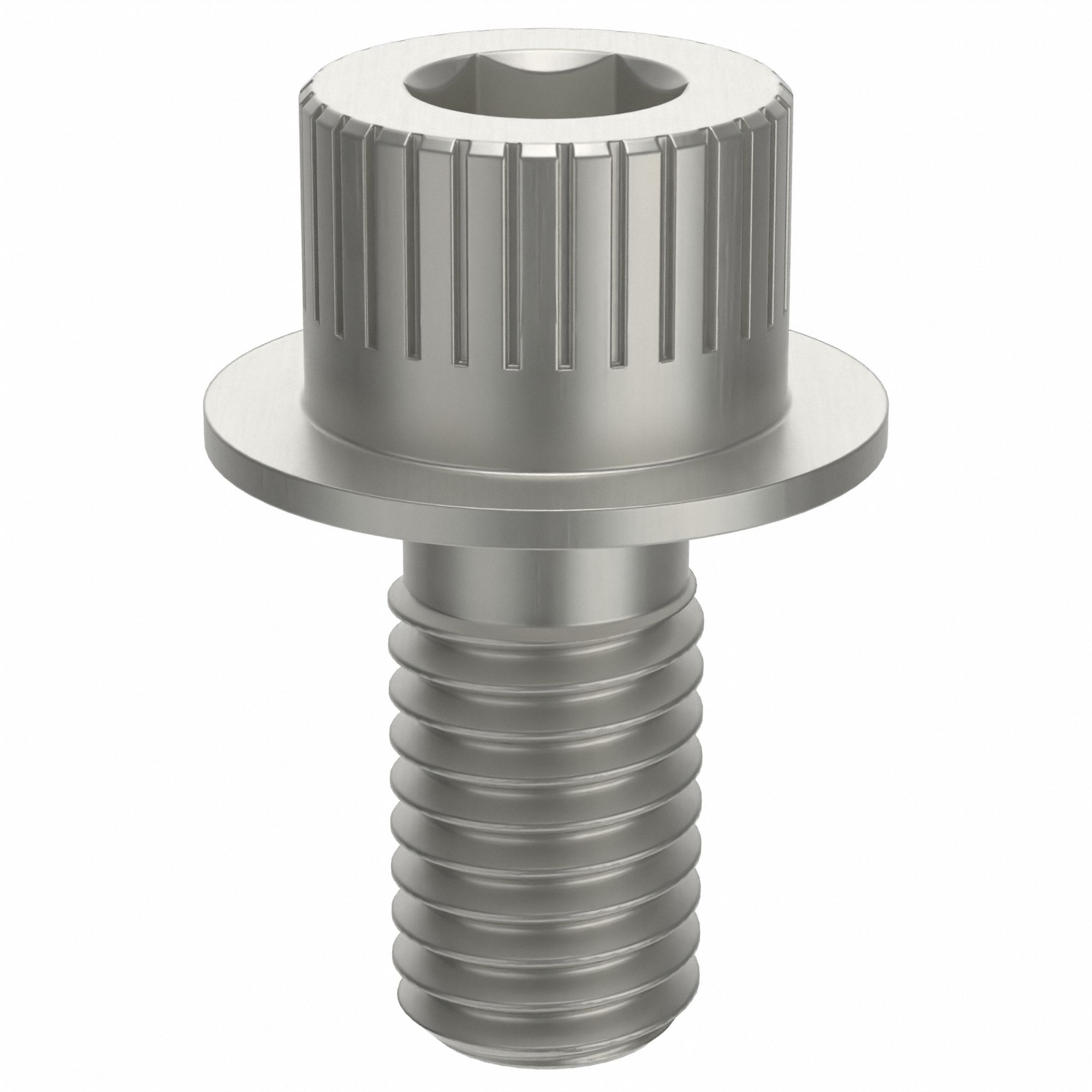 Socket Head Cap Screw: 1/2"-13 Thread Size, 1 in Lg, Flanged Std, Plain, Aluminum, Not Graded