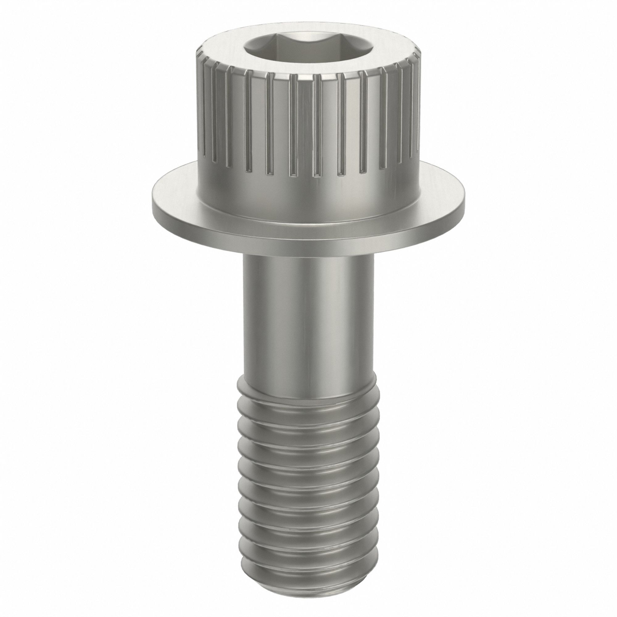 Socket Head Cap Screw: 1/2"-13 Thread Size, 1 3/8 in Lg, Flanged Std, Plain, Aluminum, Not Graded