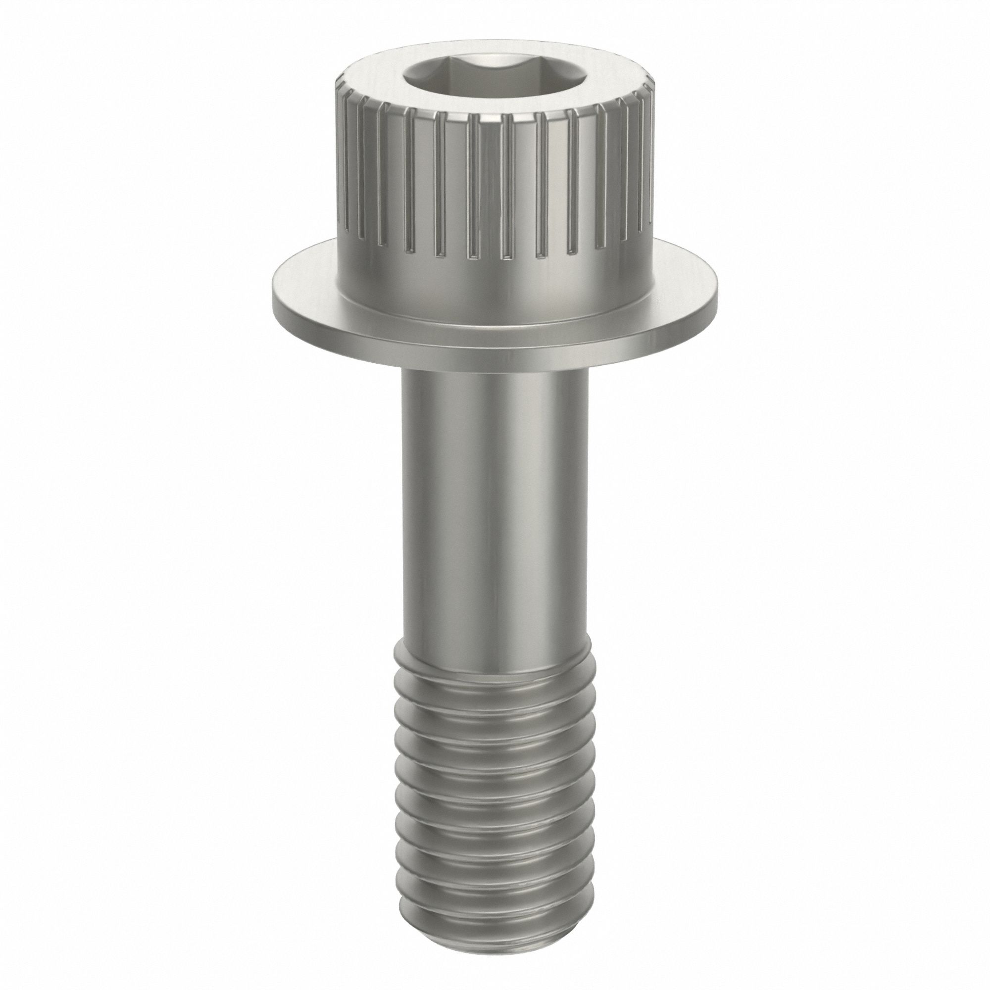 Socket Head Cap Screw: 1/2"-13 Thread Size, 1 5/8 in Lg, Flanged Std, Plain, Aluminum, Not Graded