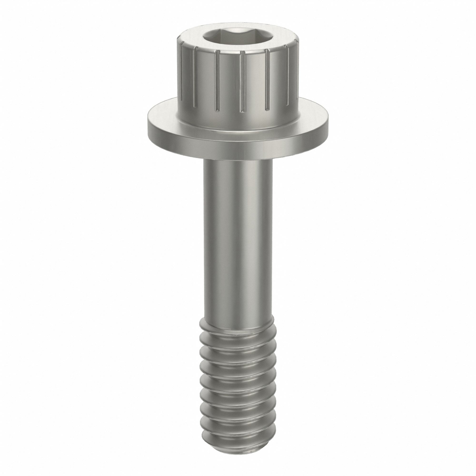 Socket Head Cap Screw: 1/4"-20 Thread Size, 1 1/16 in Lg, Flanged Std, Plain, Aluminum, Not Graded