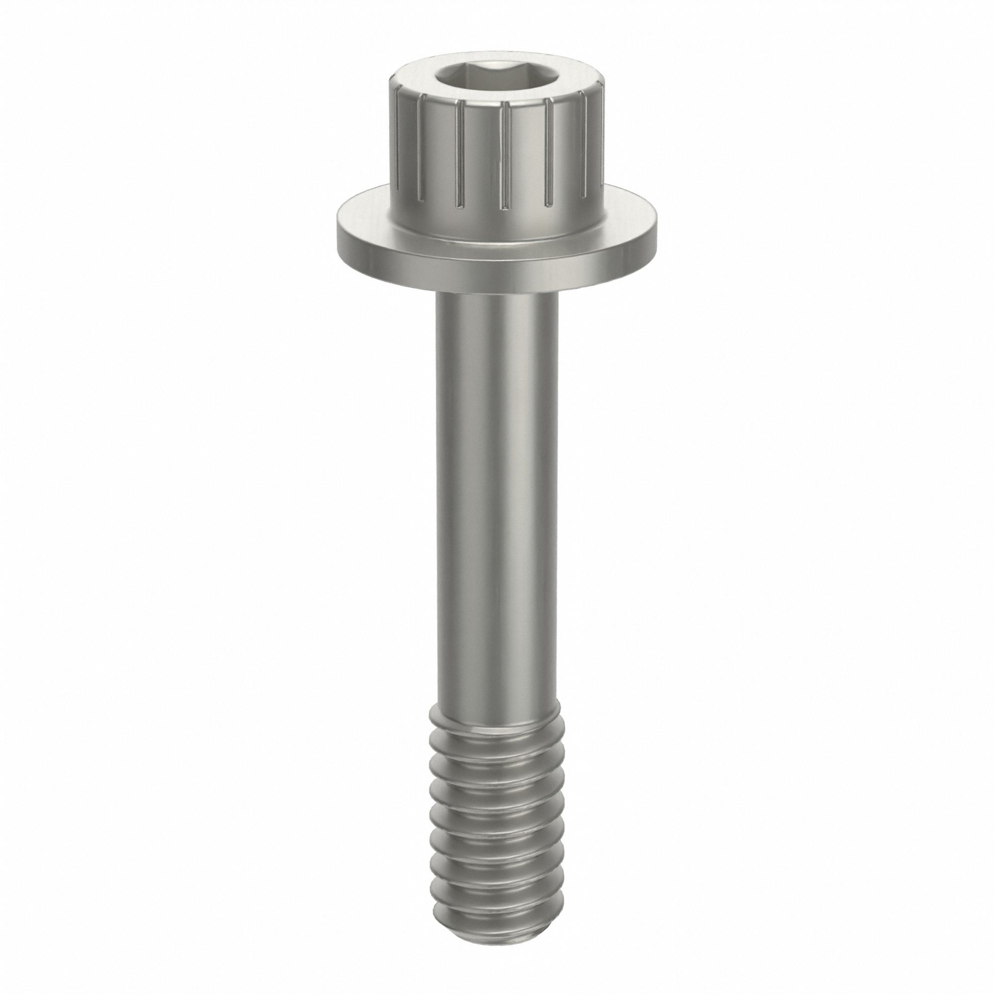 Socket Head Cap Screw: 1/4"-20 Thread Size, 1 5/16 in Lg, Flanged Std, Plain, Aluminum, Not Graded