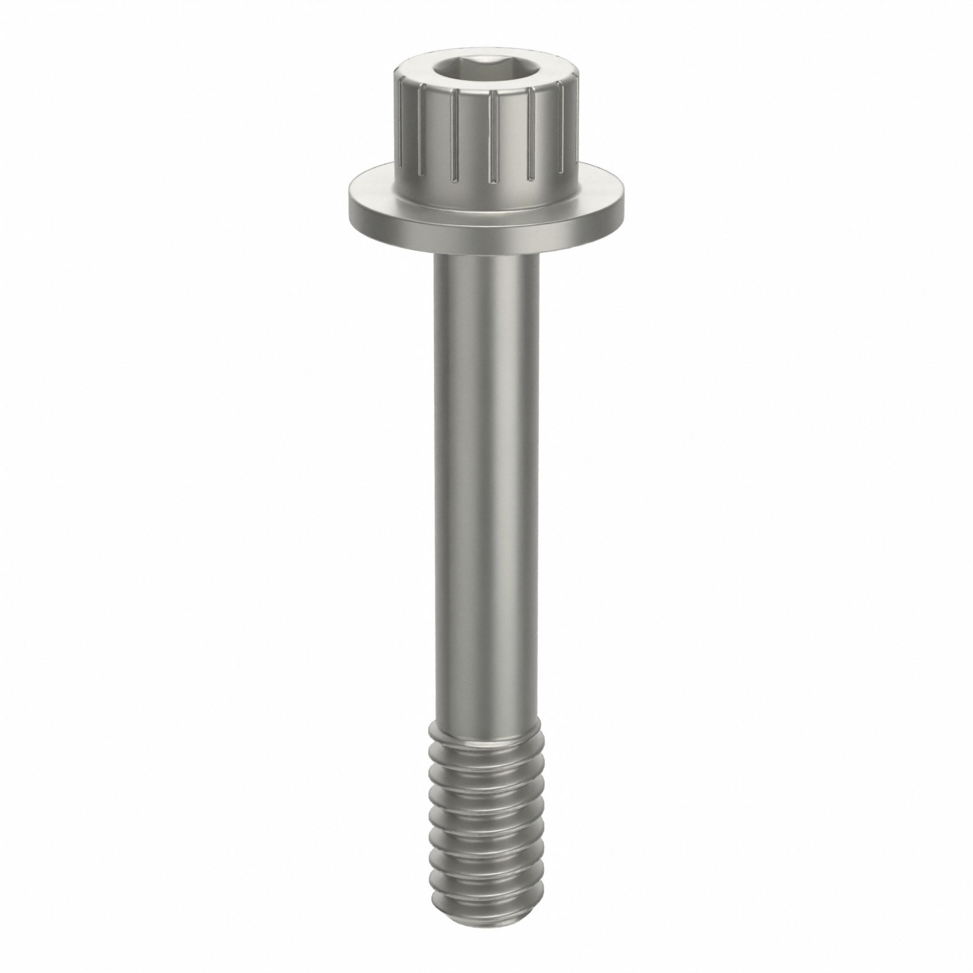Socket Head Cap Screw: 1/4"-20 Thread Size, 1 9/16 in Lg, Flanged Std, Plain, Aluminum, Not Graded