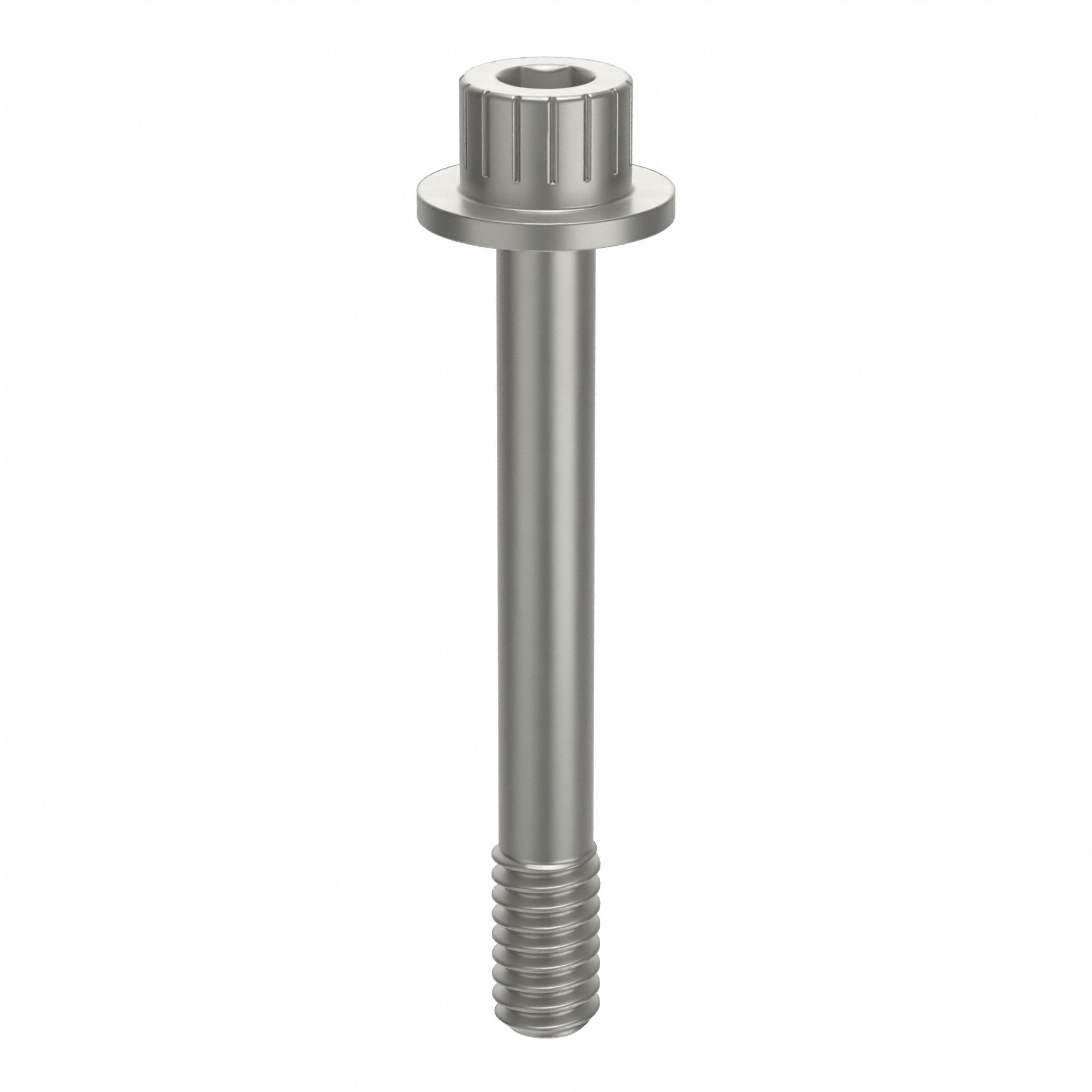 Socket Head Cap Screw: 1/4"-20 Thread Size, 1 15/16 in Lg, Flanged Std, Plain, Aluminum, Not Graded