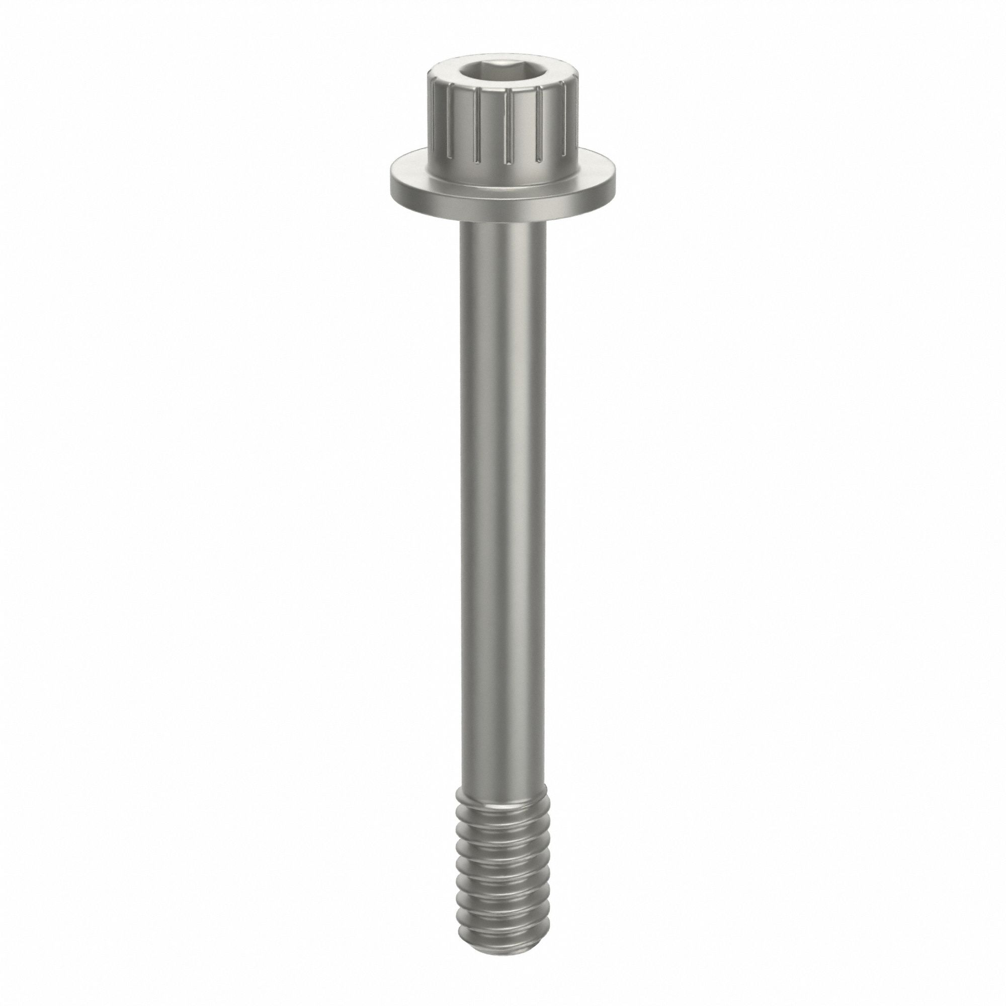 Socket Head Cap Screw: 1/4"-20 Thread Size, 2 1/16 in Lg, Flanged Std, Plain, Aluminum, Not Graded