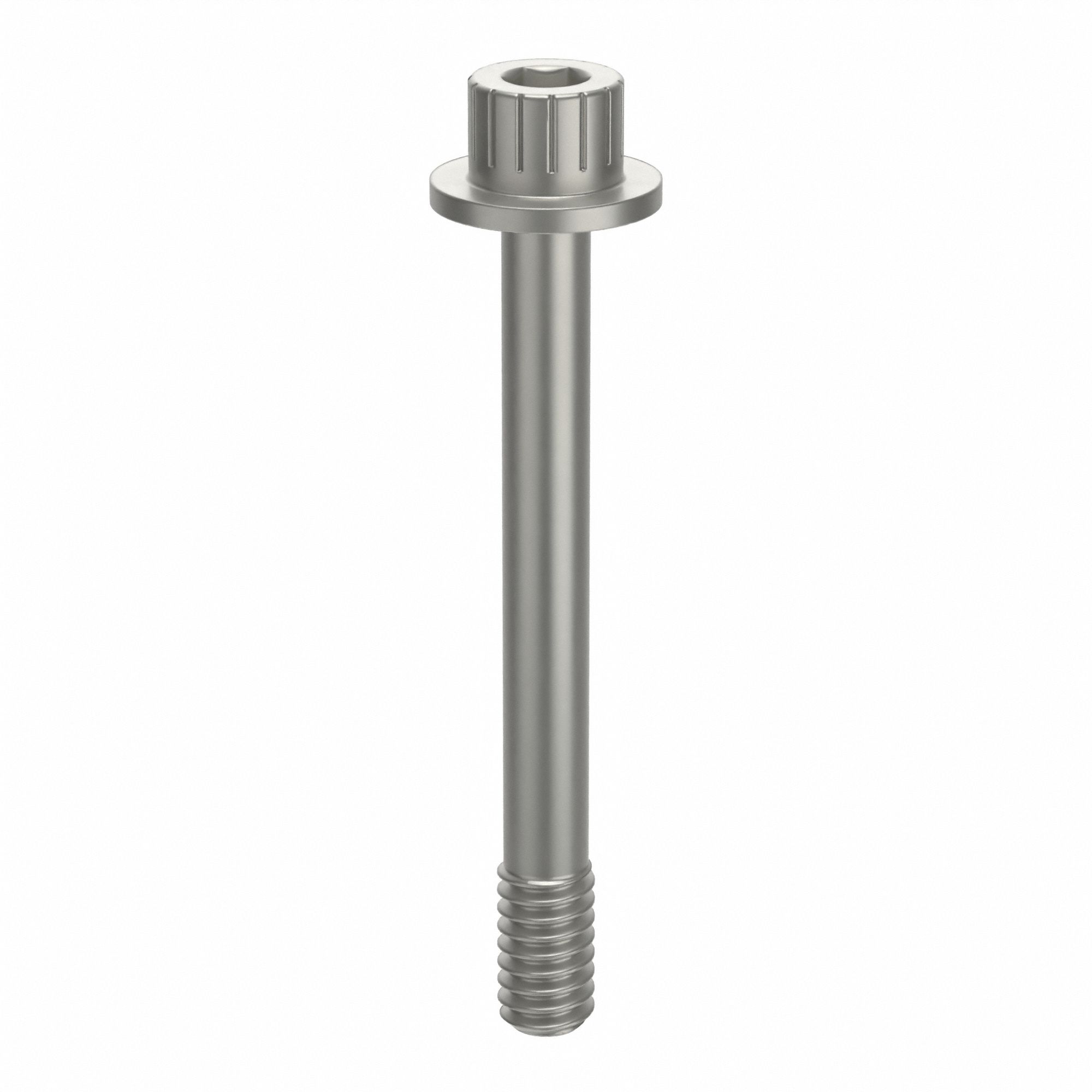 Socket Head Cap Screw: 1/4"-20 Thread Size, 2 3/16 in Lg, Flanged Std, Plain, Aluminum, Not Graded