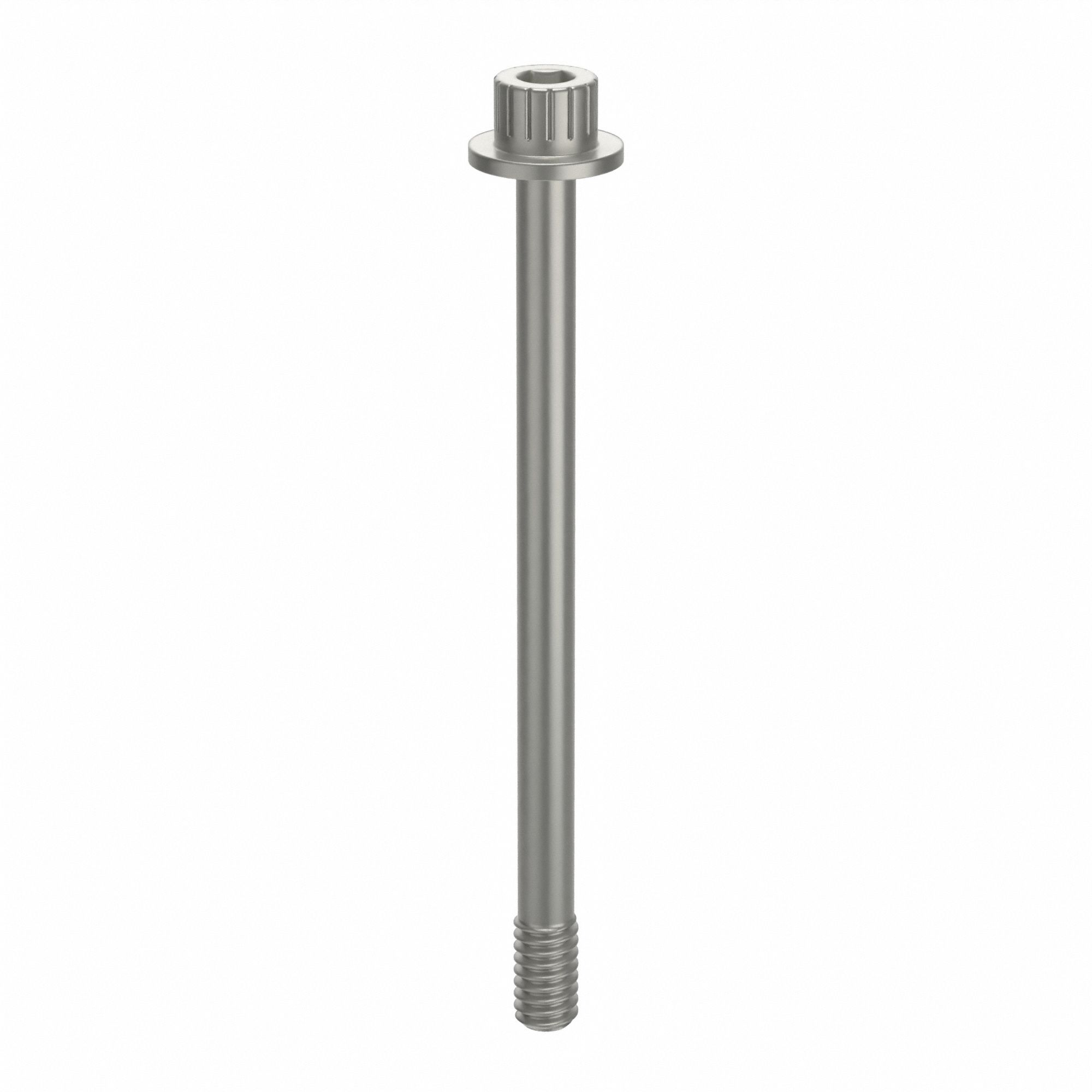 Socket Head Cap Screw: 1/4"-20 Thread Size, 3 7/16 in Lg, Flanged Std, Plain, Aluminum, Not Graded