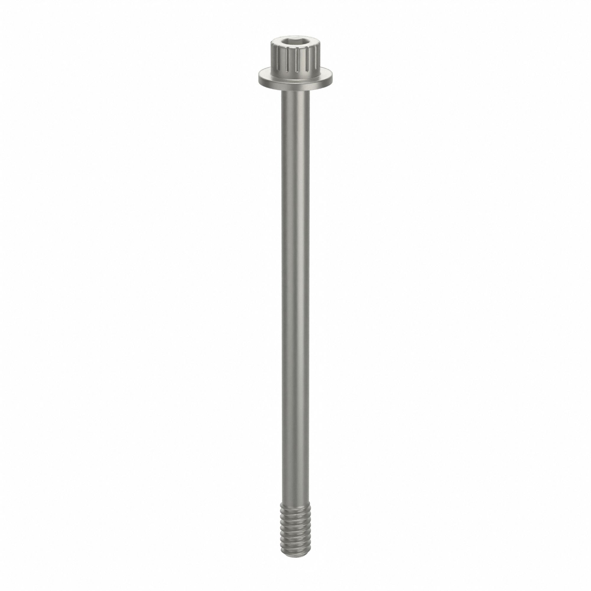Socket Head Cap Screw: 1/4"-20 Thread Size, 3 15/16 in Lg, Flanged Std, Plain, Aluminum, Not Graded