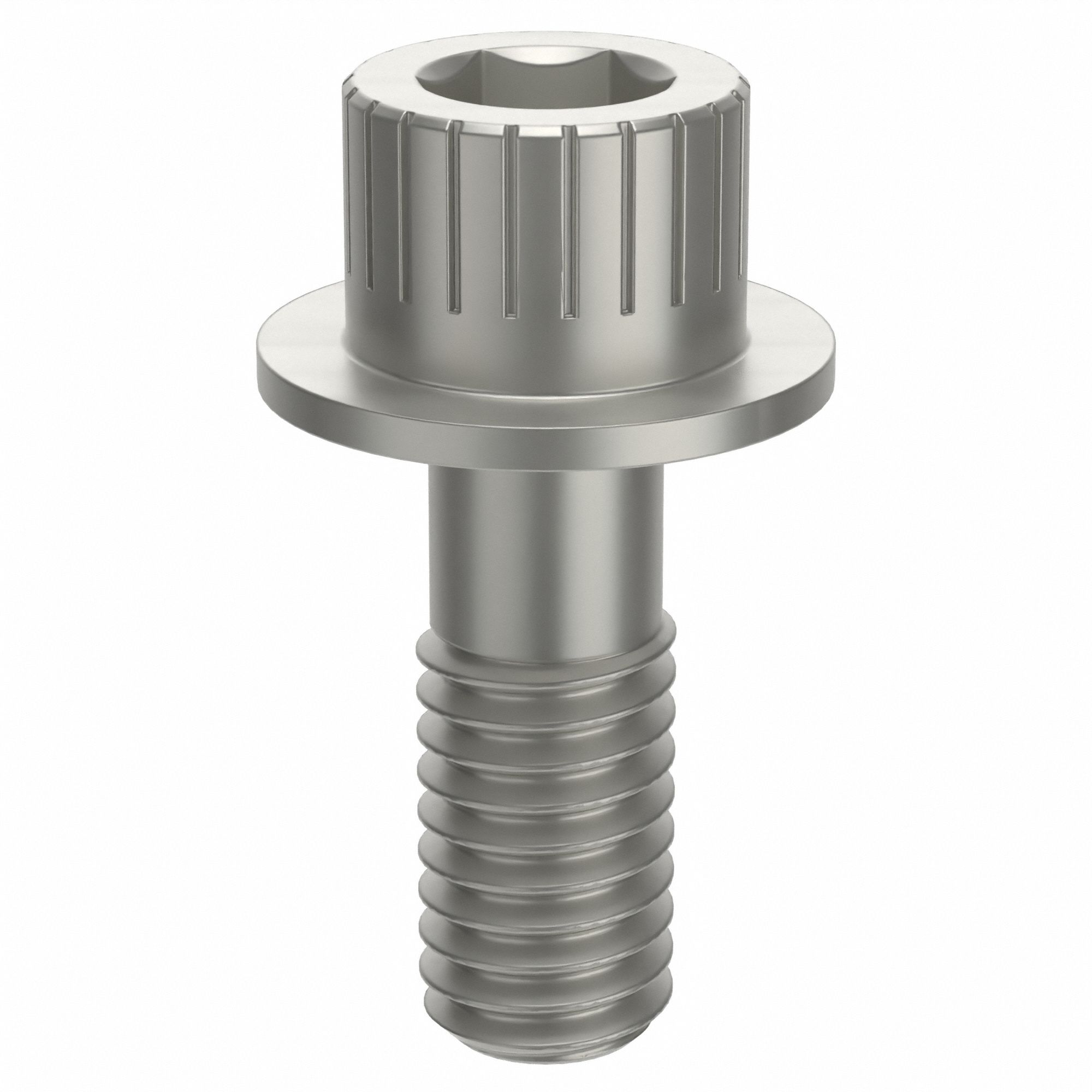 Socket Head Cap Screw: 3/8"-16 Thread Size, 1 in Lg, Flanged Std, Plain, Aluminum, Not Graded