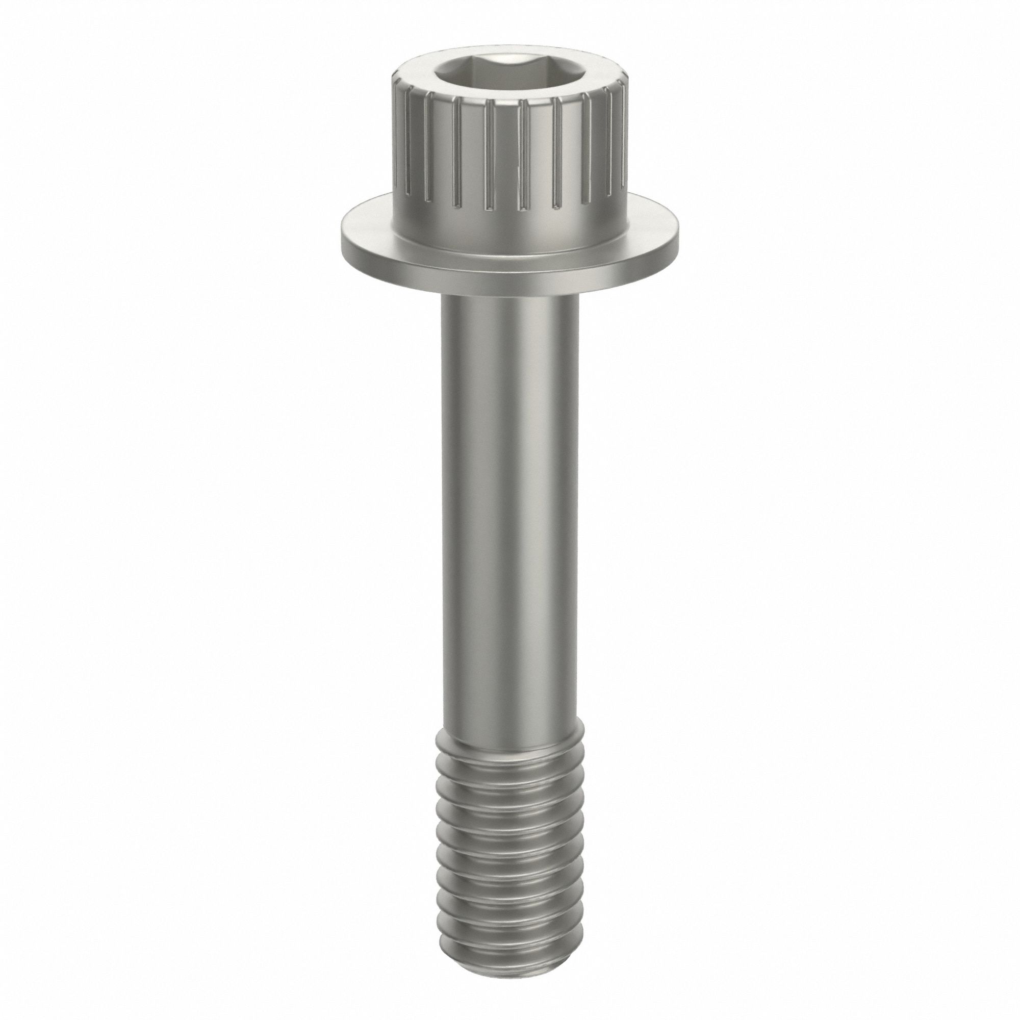 Socket Head Cap Screw: 3/8"-16 Thread Size, 1 7/8 in Lg, Flanged Std, Plain, Aluminum, Not Graded