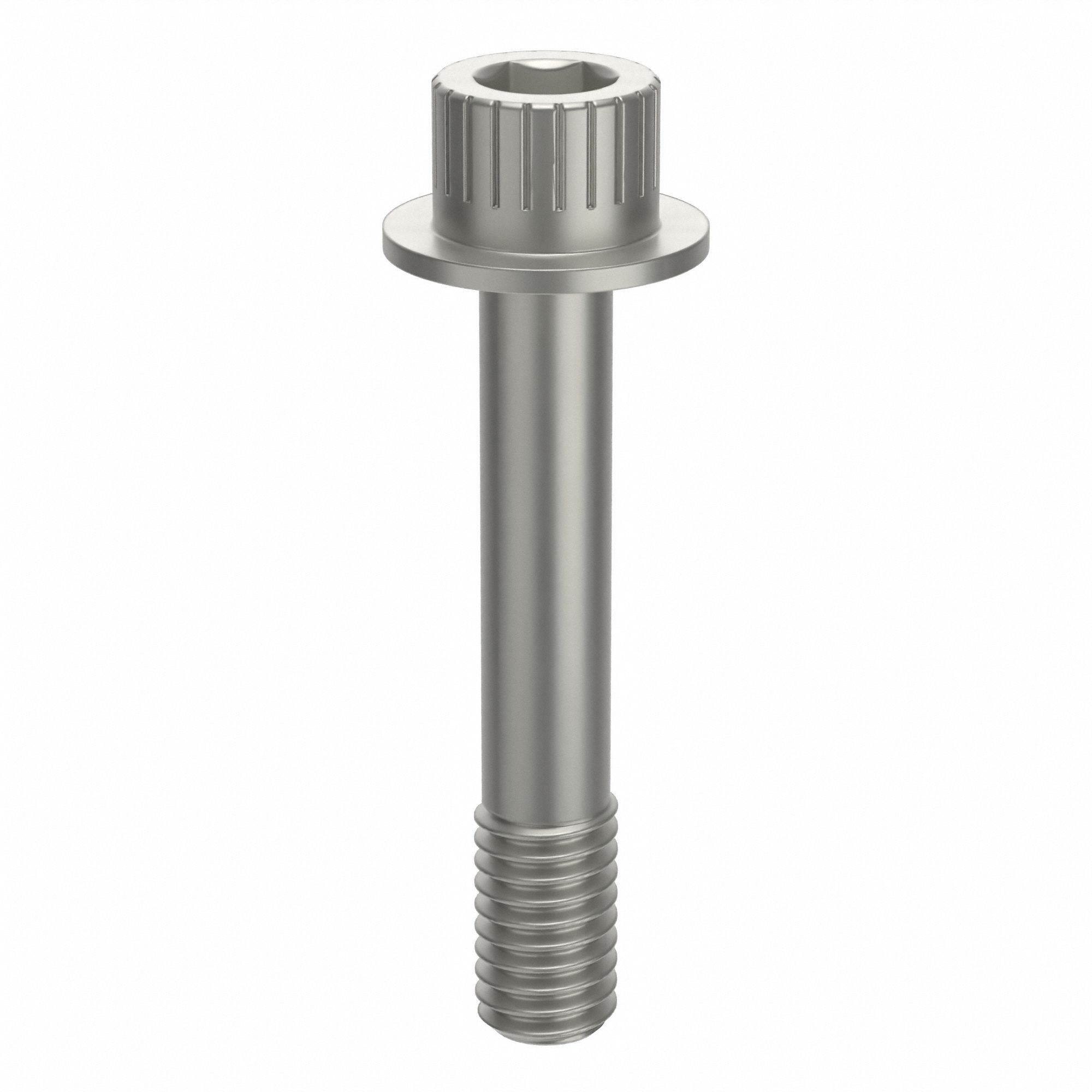 Socket Head Cap Screw: 3/8"-16 Thread Size, 2 1/8 in Lg, Flanged Std, Plain, Aluminum, Not Graded