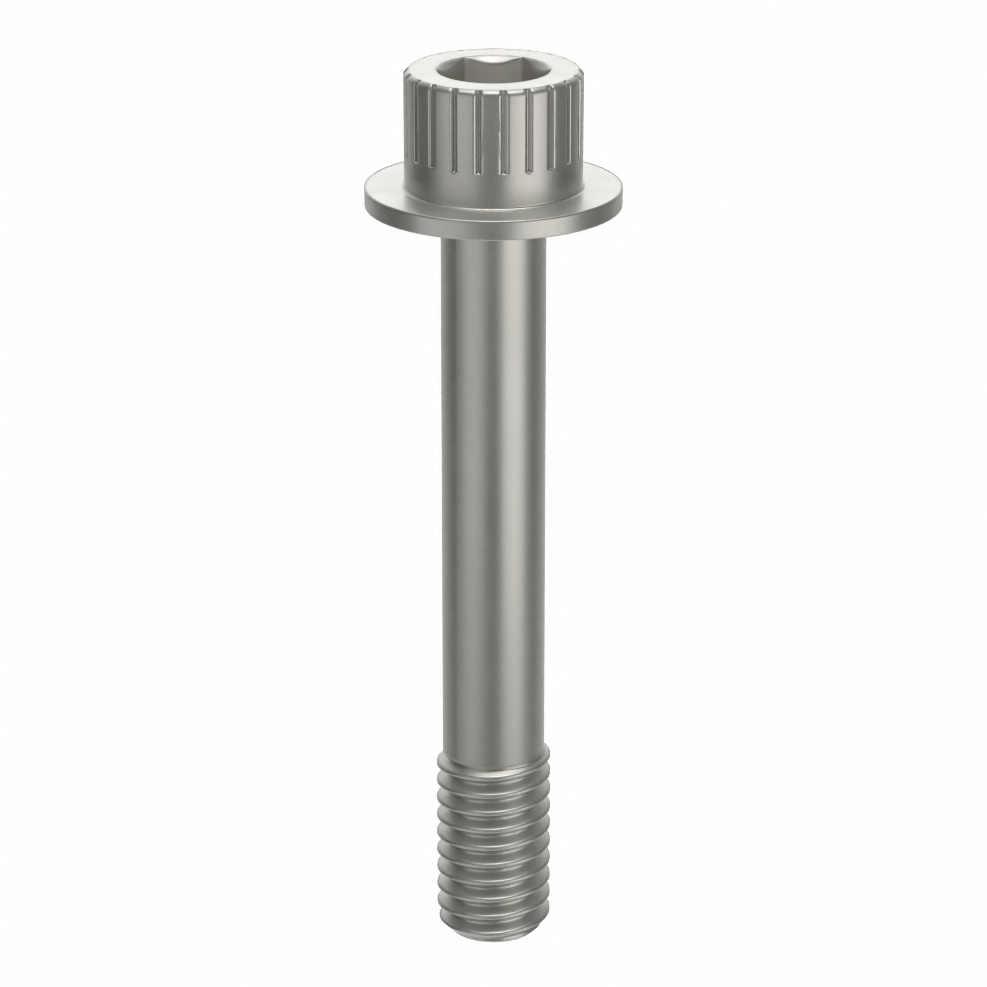 Socket Head Cap Screw: 3/8"-16 Thread Size, 2 1/2 in Lg, Flanged Std, Plain, Aluminum, Not Graded