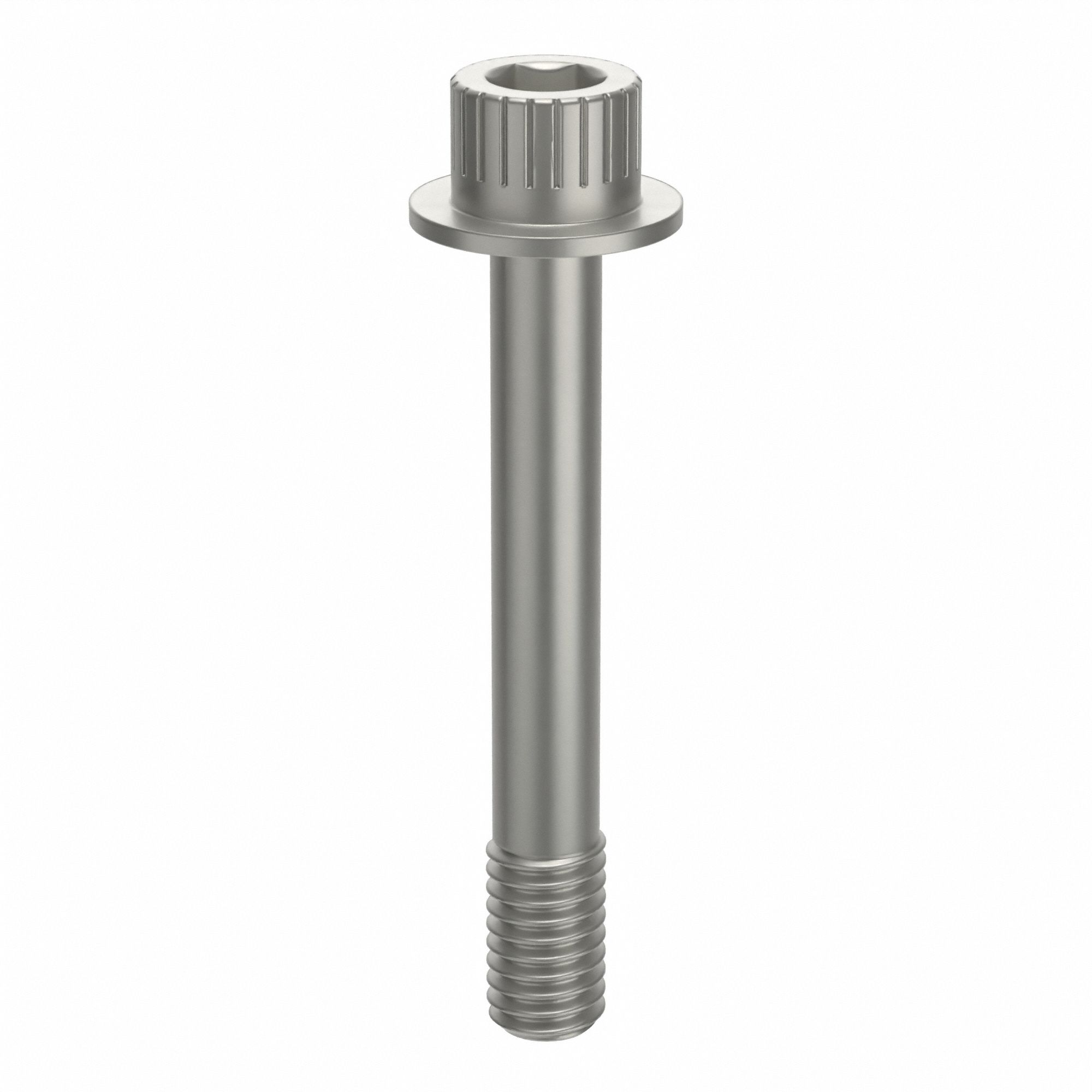 Socket Head Cap Screw: 3/8"-16 Thread Size, 2 5/8 in Lg, Flanged Std, Plain, Aluminum, Not Graded