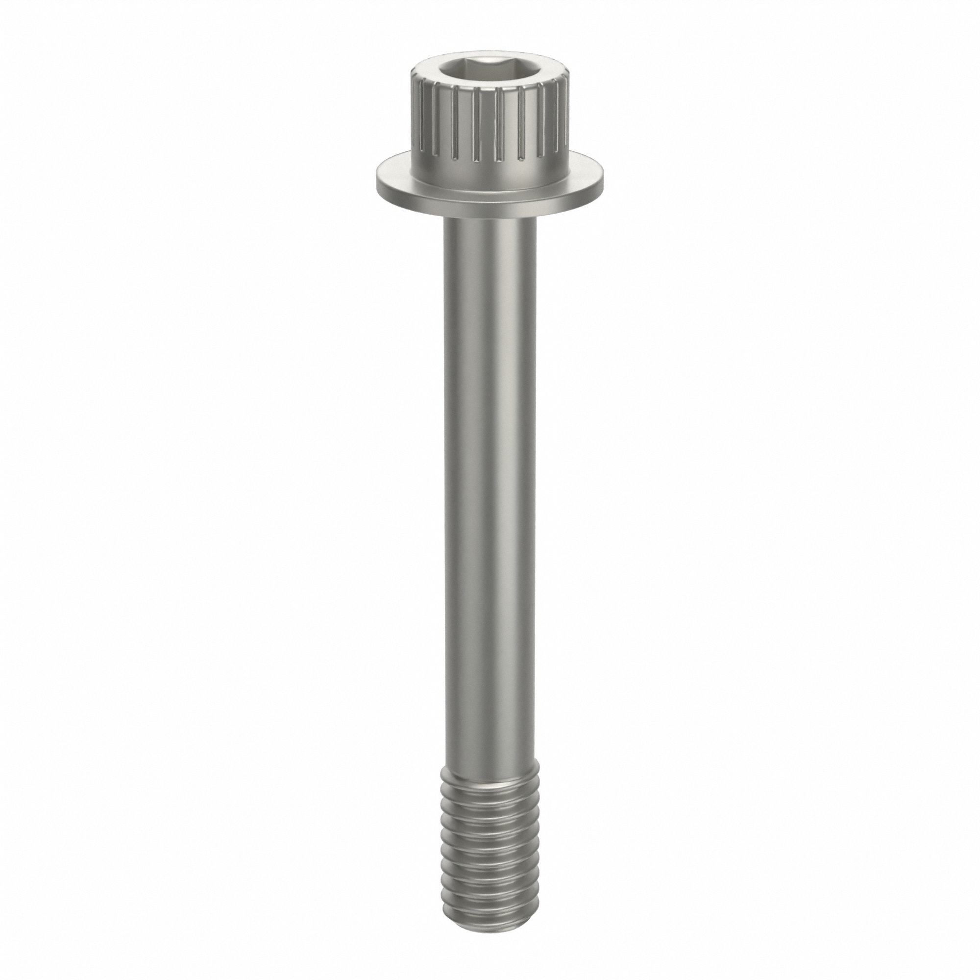 Socket Head Cap Screw: 3/8"-16 Thread Size, 2 7/8 in Lg, Flanged Std, Plain, Aluminum, Not Graded
