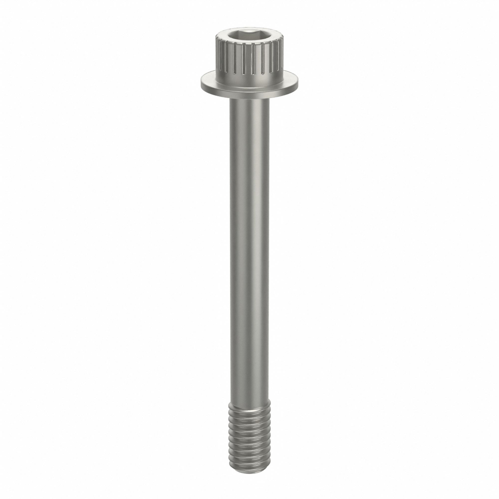 Socket Head Cap Screw: 3/8"-16 Thread Size, 3 1/2 in Lg, Flanged Std, Plain, Aluminum, Not Graded