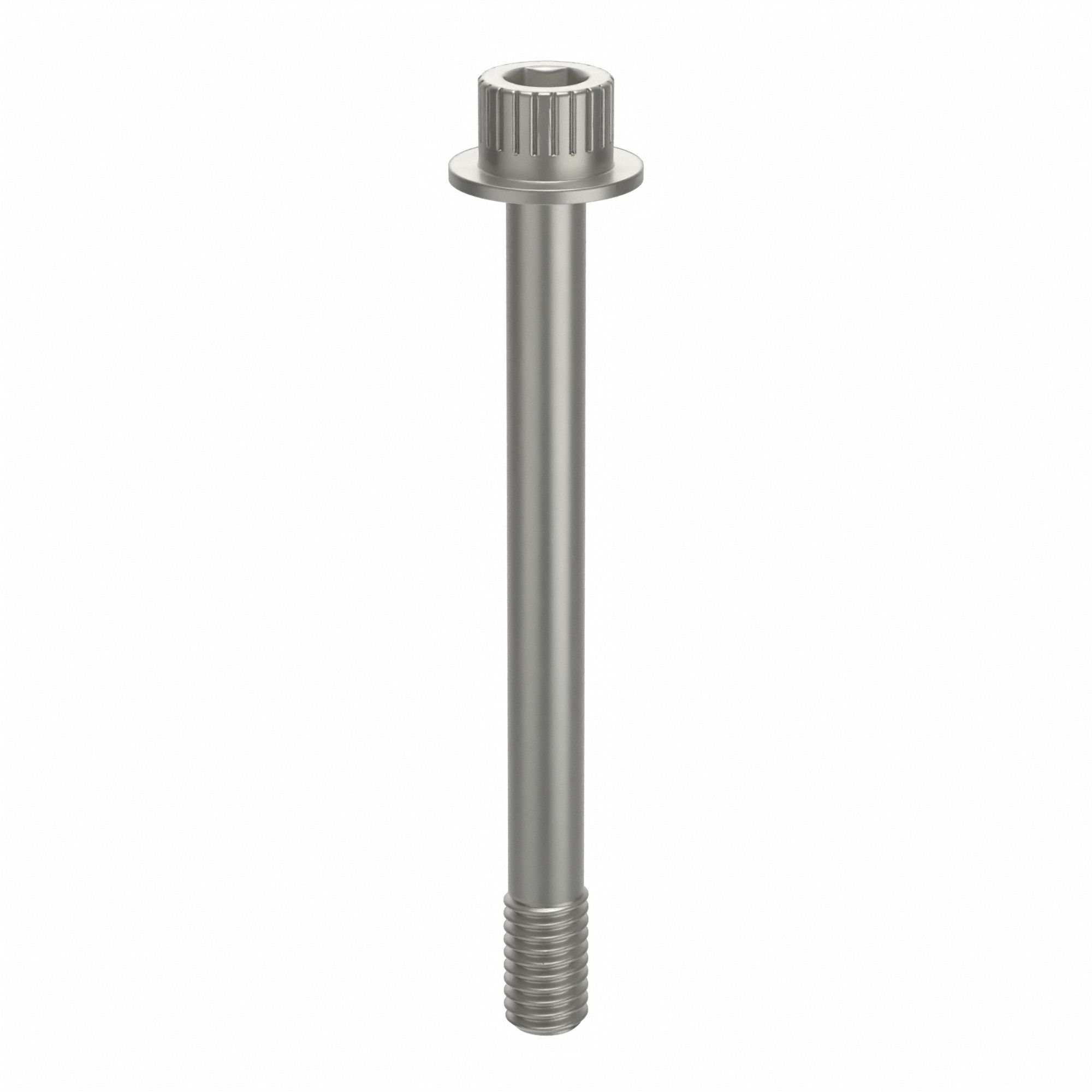 Socket Head Cap Screw: 3/8"-16 Thread Size, 3 7/8 in Lg, Flanged Std, Plain, Aluminum, Not Graded