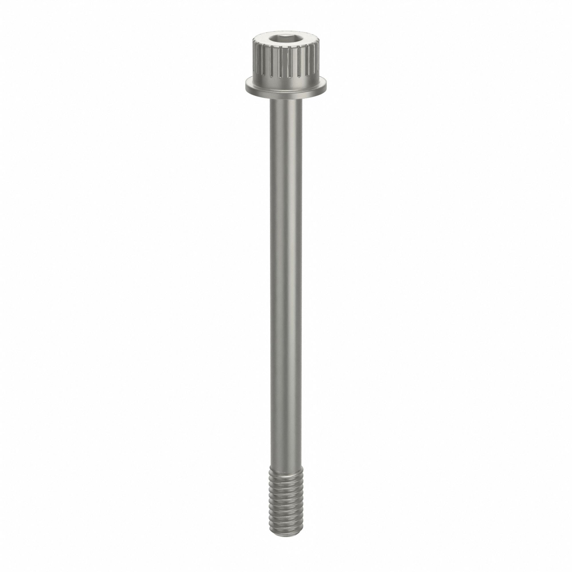 Socket Head Cap Screw: 3/8"-16 Thread Size, 4 1/8 in Lg, Flanged Std, Plain, Aluminum, Not Graded