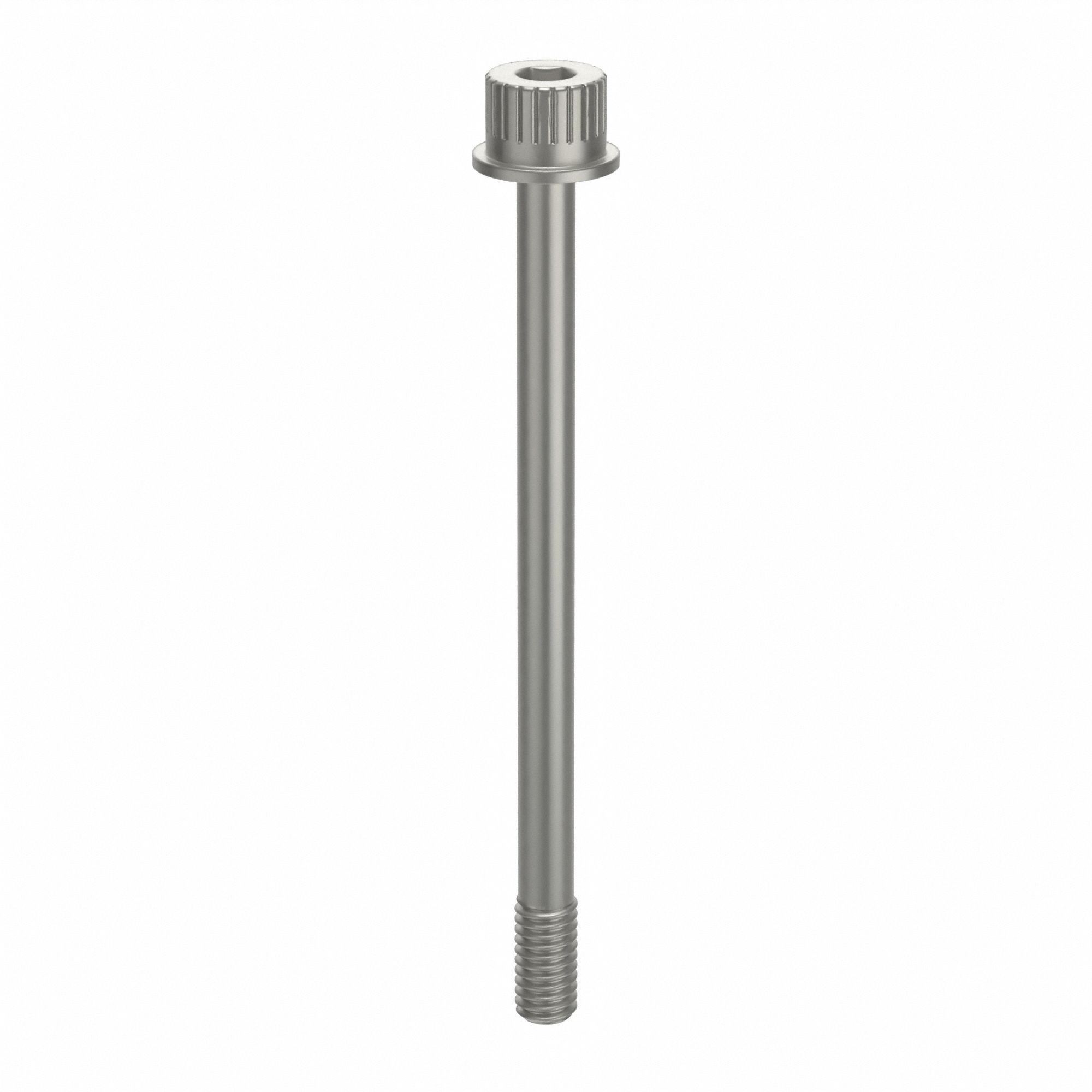 Socket Head Cap Screw: 3/8"-16 Thread Size, 4 3/8 in Lg, Flanged Std, Plain, Aluminum, Not Graded