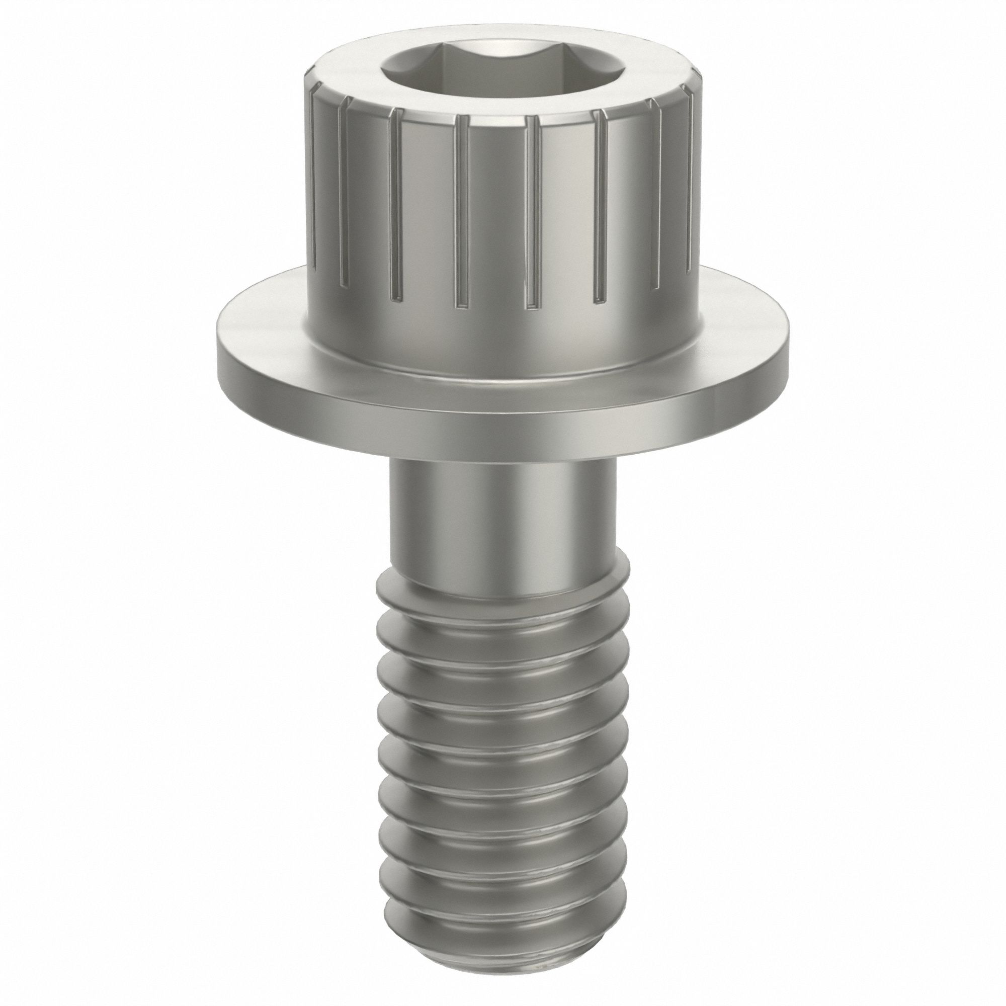 Socket Head Cap Screw: 5/16"-18 Thread Size, 3/4 in Lg, Flanged Std, Plain, Aluminum, Not Graded