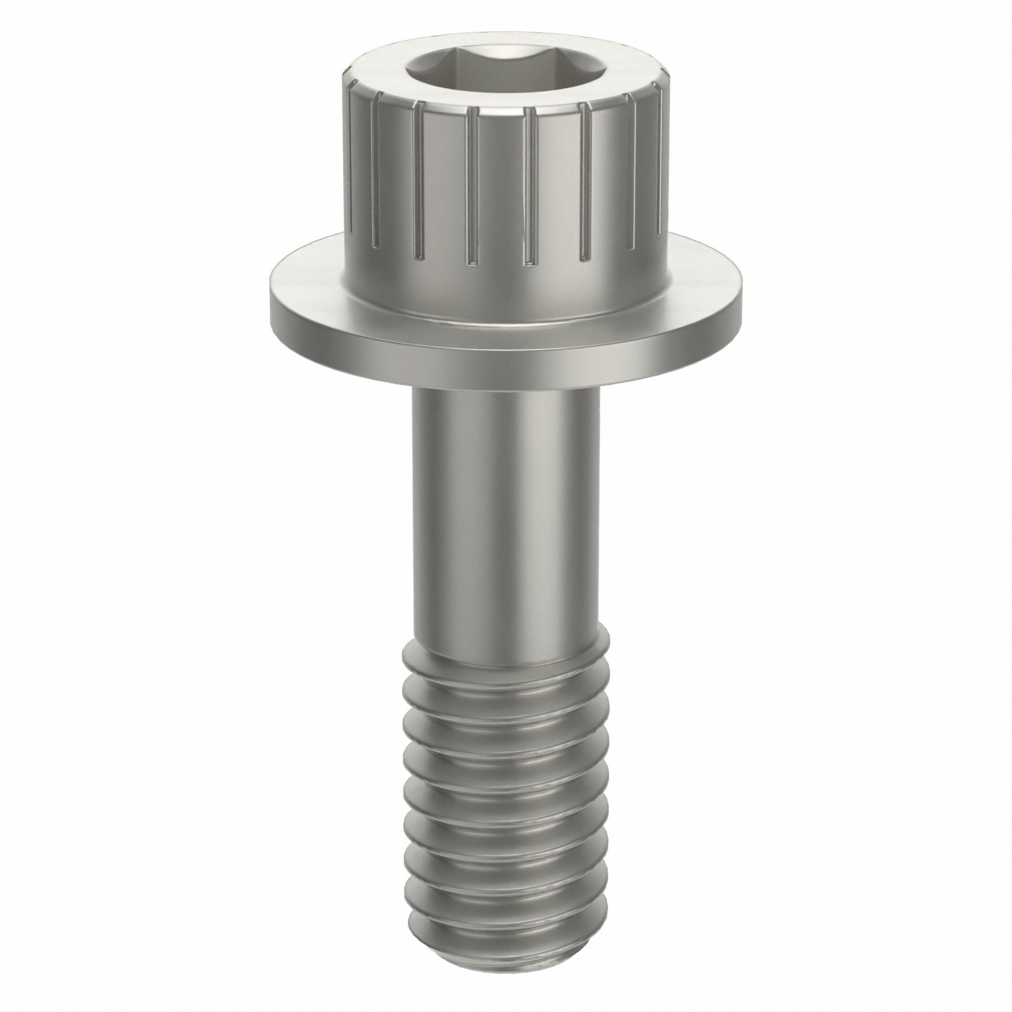 Socket Head Cap Screw: 5/16"-18 Thread Size, 1 in Lg, Flanged Std, Plain, Aluminum, Not Graded