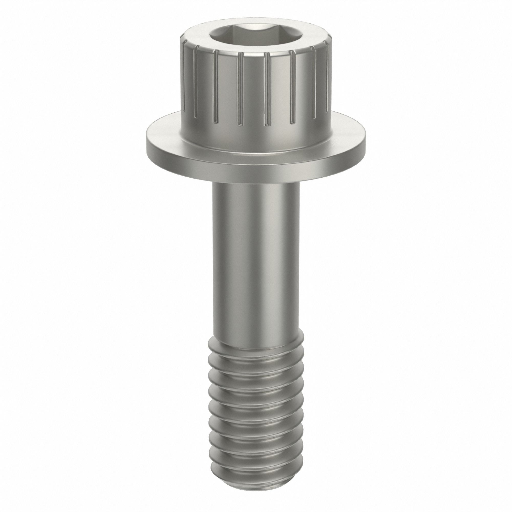 Socket Head Cap Screw: 5/16"-18 Thread Size, 1 1/8 in Lg, Flanged Std, Plain, Aluminum, Not Graded