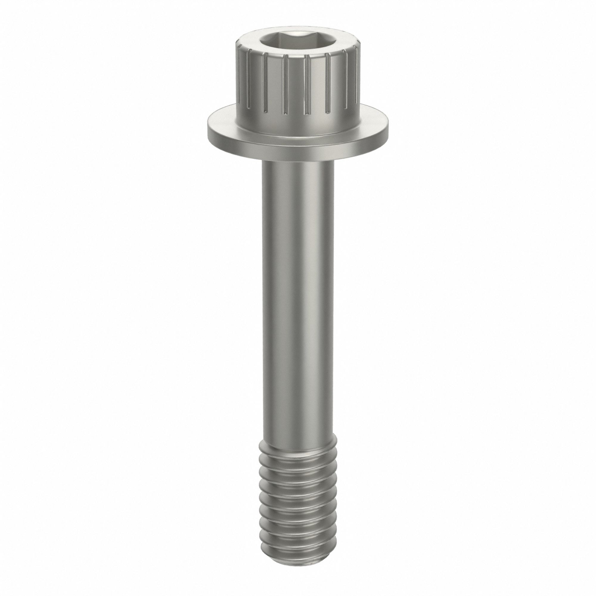 Socket Head Cap Screw: 5/16"-18 Thread Size, 1 3/4 in Lg, Flanged Std, Plain, Aluminum, Not Graded