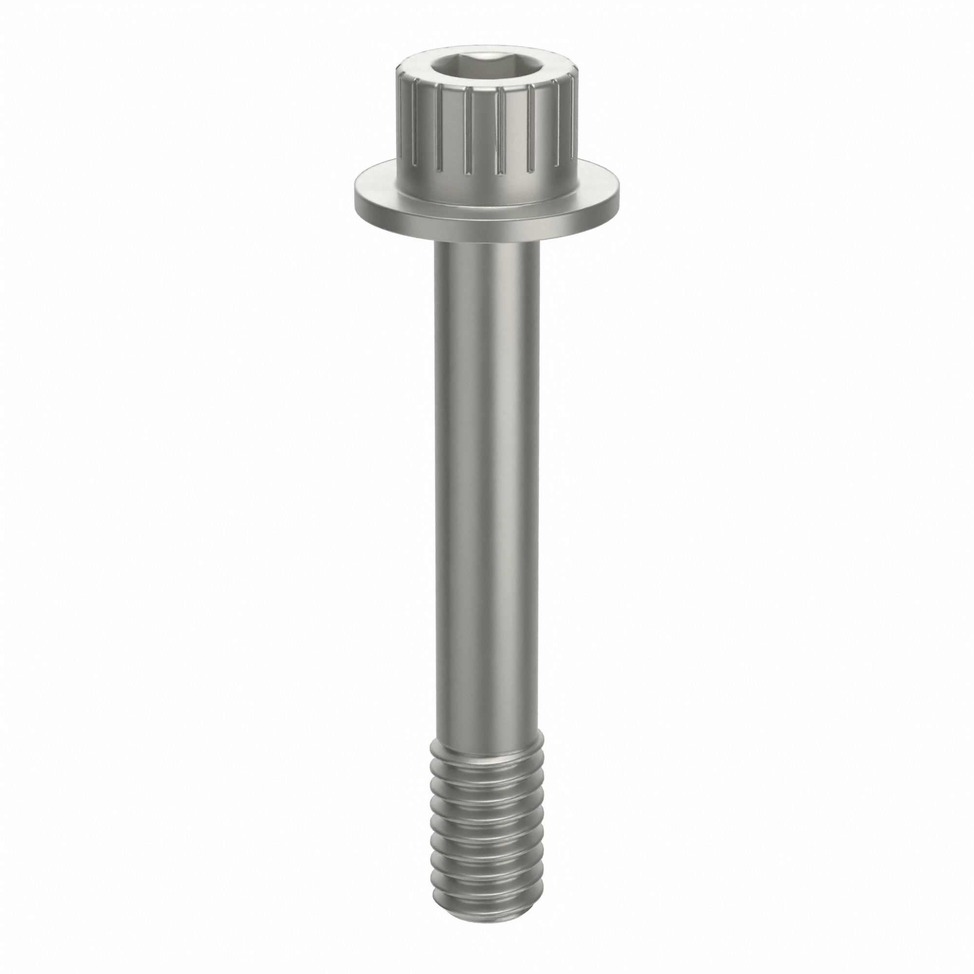 Socket Head Cap Screw: 5/16"-18 Thread Size, 2 in Lg, Flanged Std, Plain, Aluminum, Not Graded