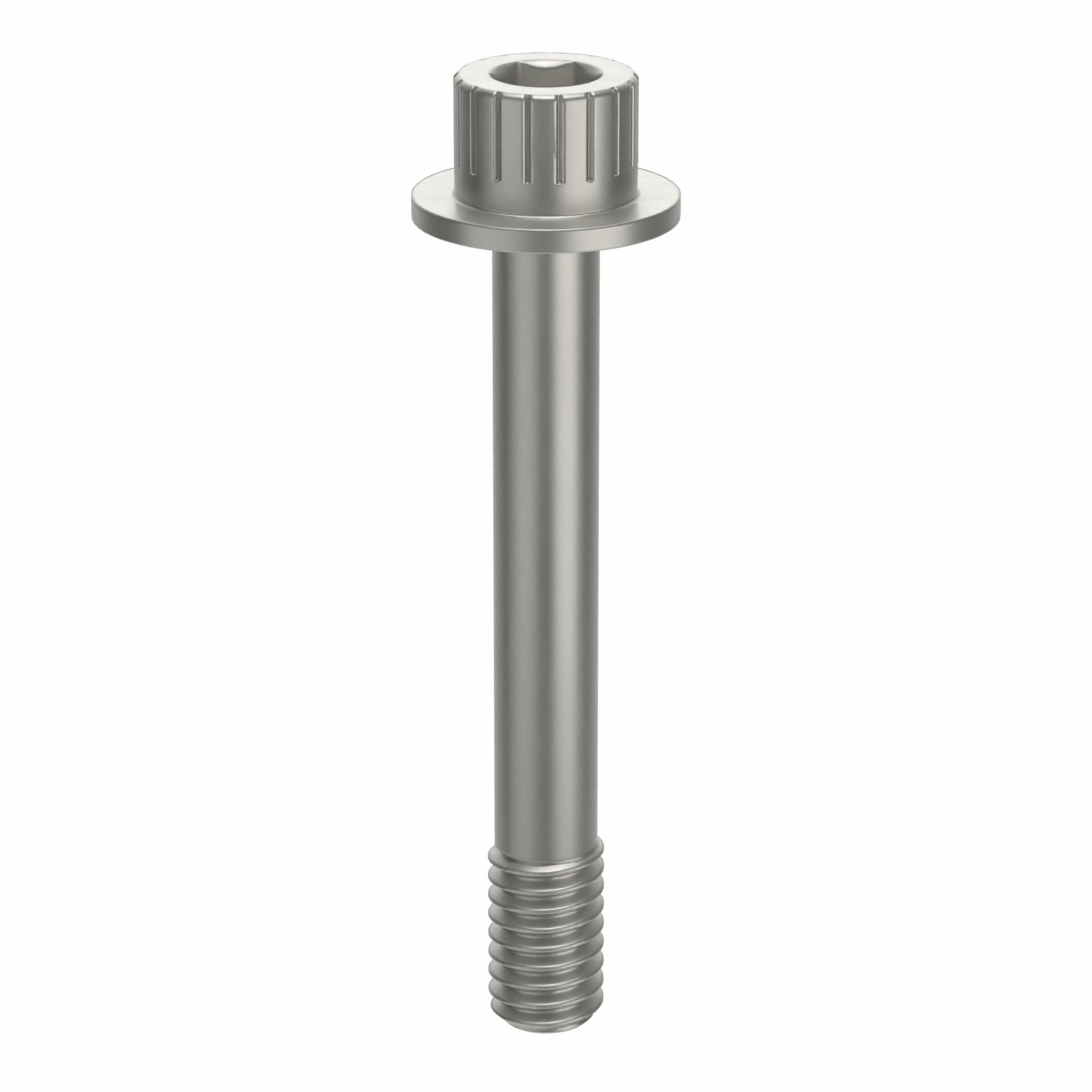 Socket Head Cap Screw: 5/16"-18 Thread Size, 2 1/4 in Lg, Flanged Std, Plain, Aluminum, Not Graded