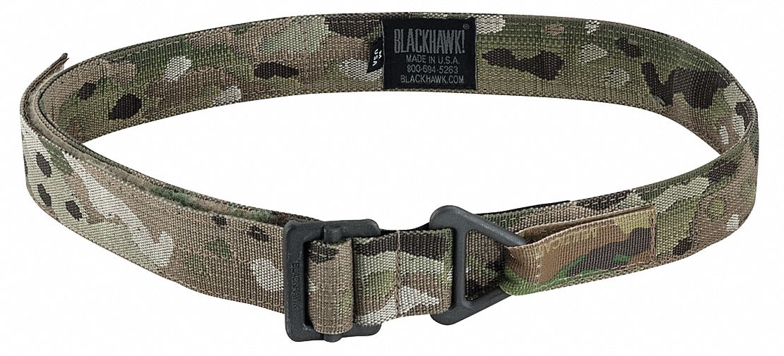 Instructor's Duty Belt: S, Nylon, 1 1/2 in Wd, Multicam, Buckle/Hook-and-Loop