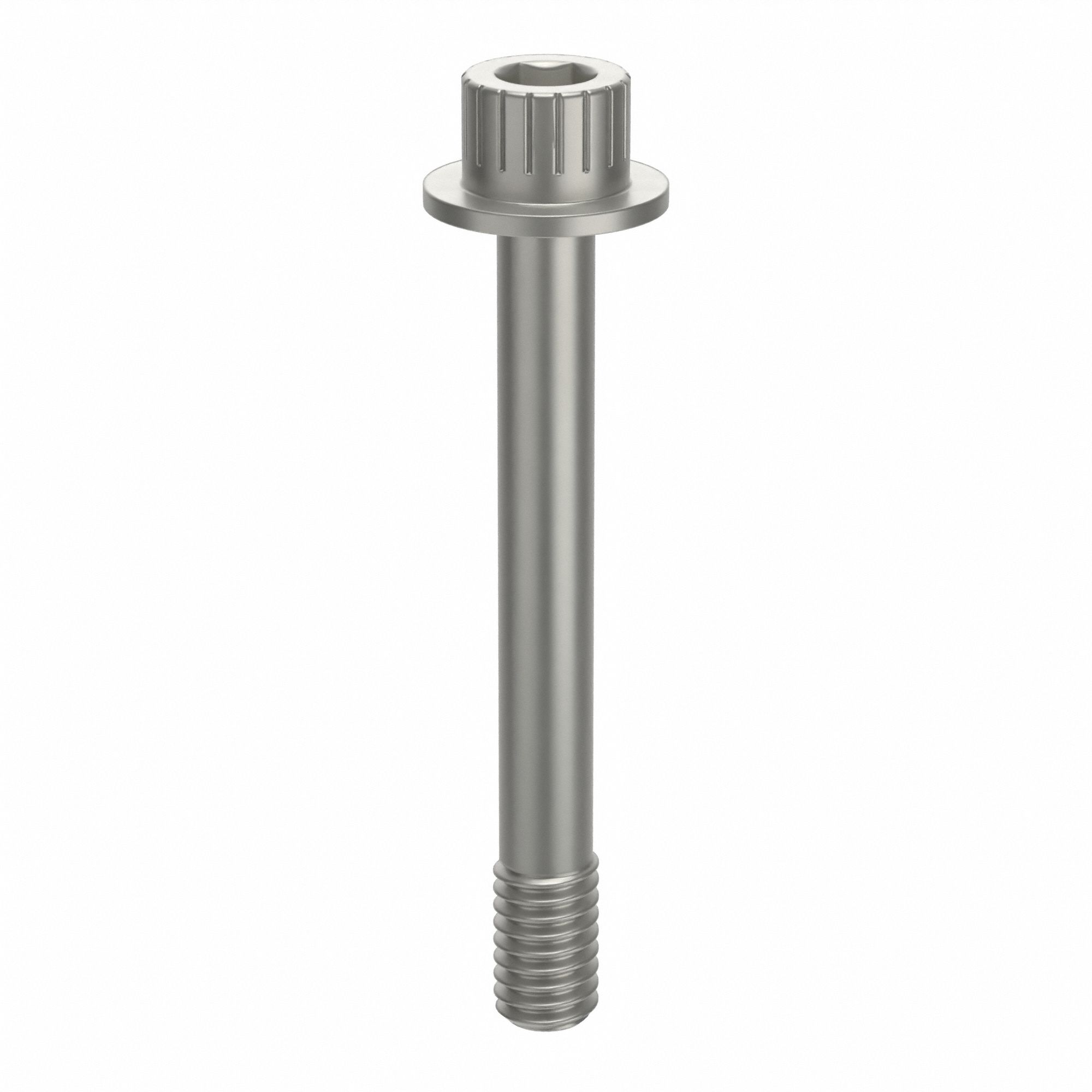 Socket Head Cap Screw: 5/16"-18 Thread Size, 2 1/2 in Lg, Flanged Std, Plain, Aluminum, Not Graded