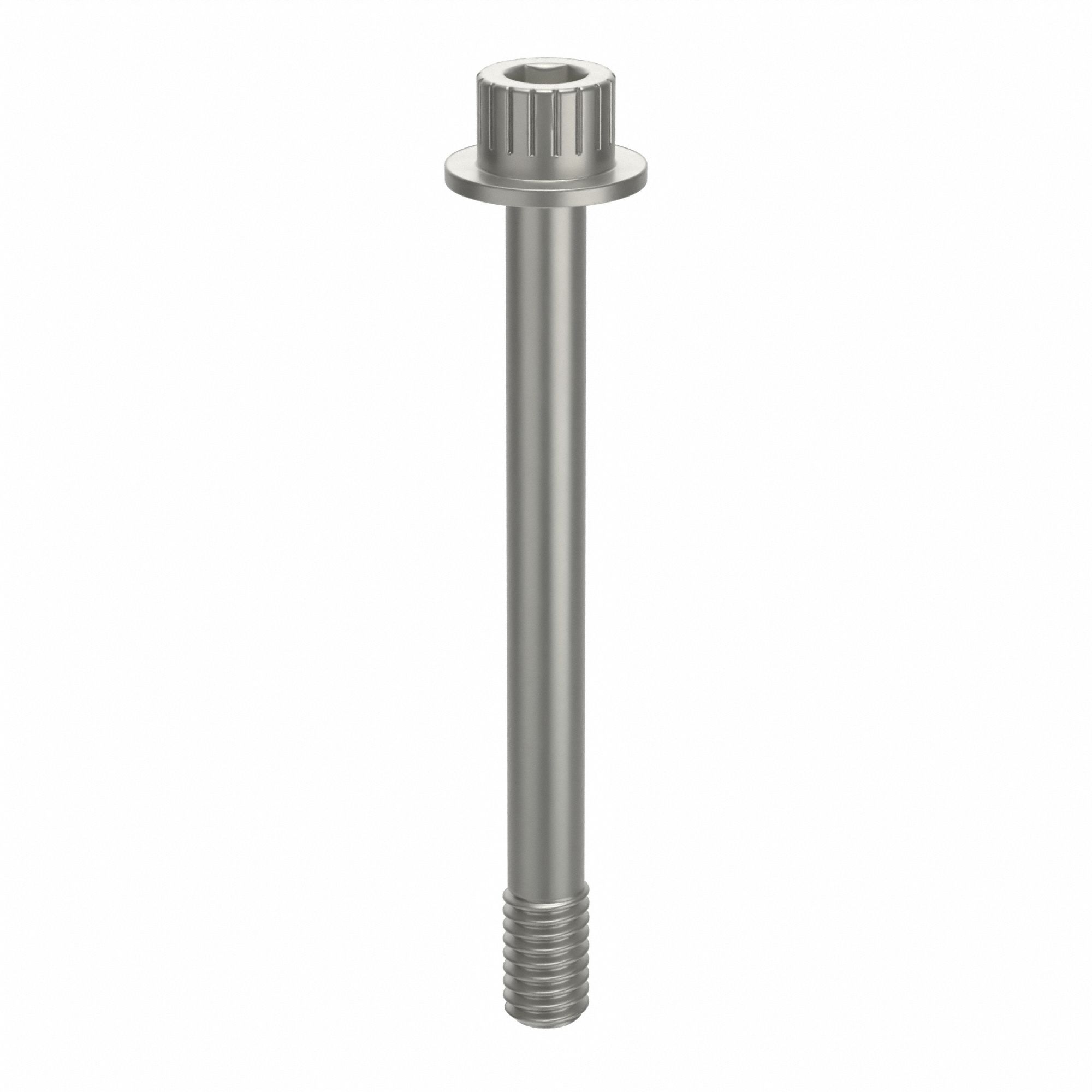 Socket Head Cap Screw: 5/16"-18 Thread Size, 3 1/8 in Lg, Flanged Std, Plain, Aluminum, Not Graded