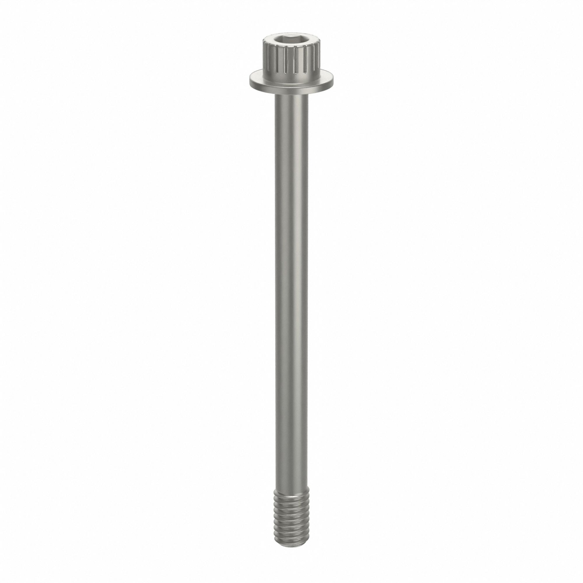 Socket Head Cap Screw: 5/16"-18 Thread Size, 4 1/8 in Lg, Flanged Std, Plain, Aluminum, Not Graded