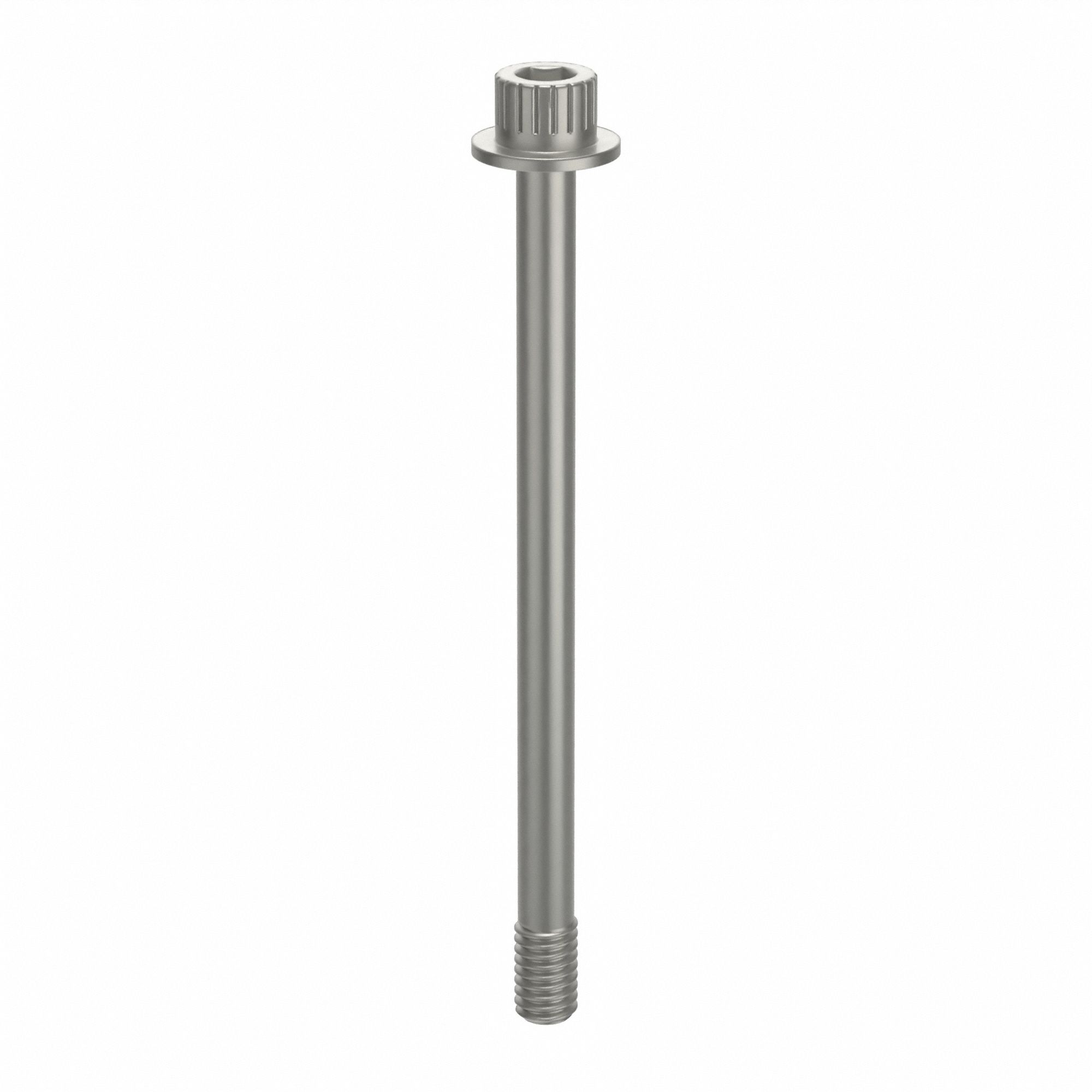 Socket Head Cap Screw: 5/16"-18 Thread Size, 4 3/8 in Lg, Flanged Std, Plain, Aluminum, Not Graded