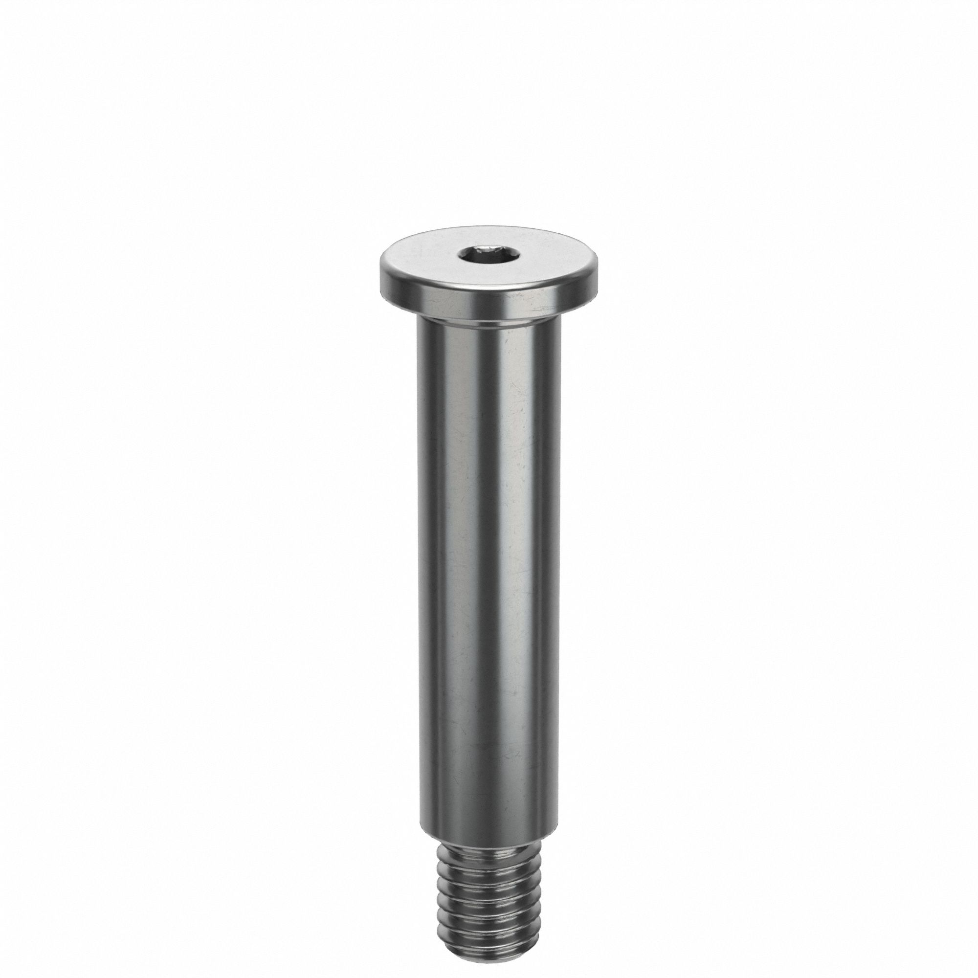 Shoulder Screw: Std Shoulder Screw, 10-32 Thr Size, 1/4 in Thr Lg, 1 in Shoulder Lg, Low-Profile Std