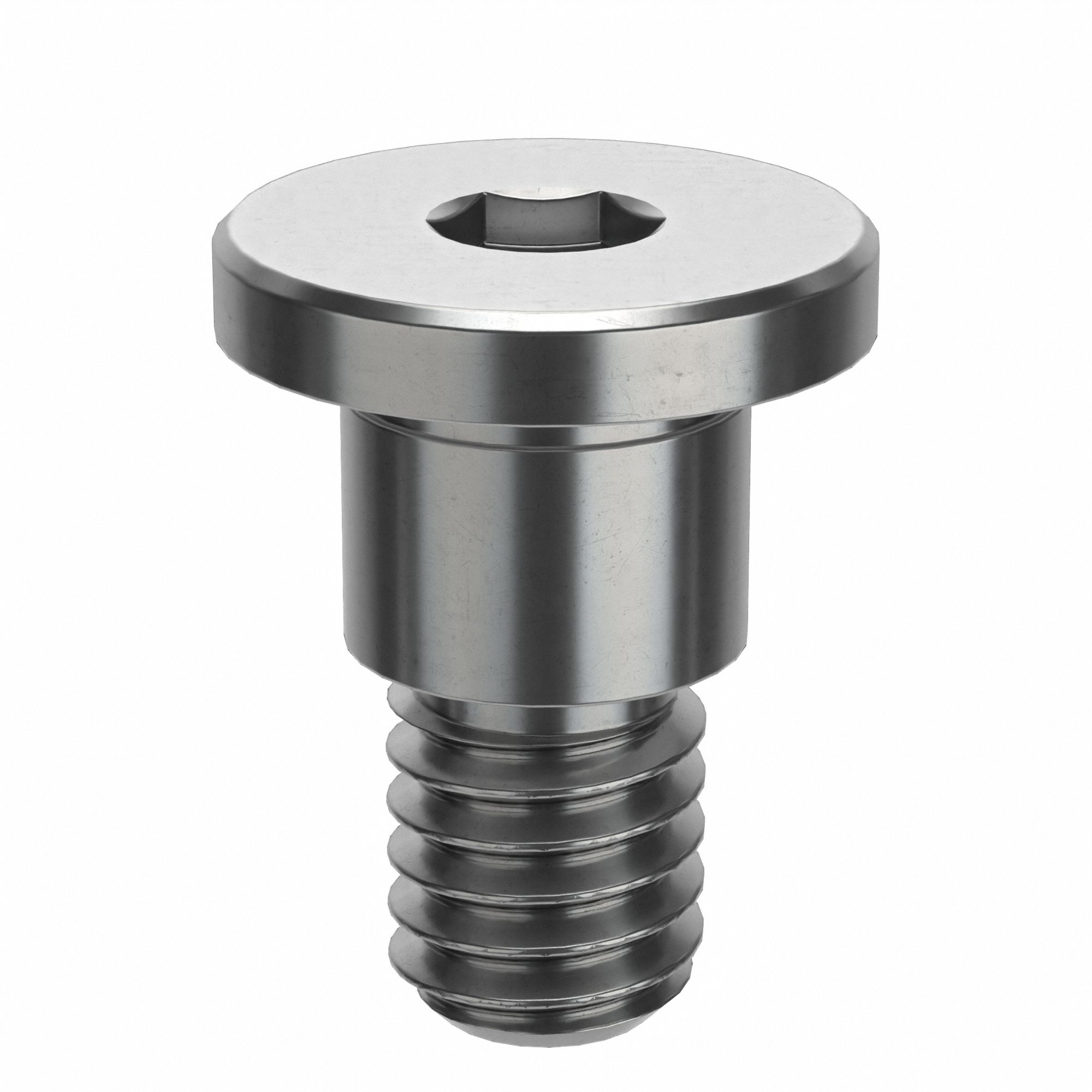 Shoulder Screw: Std Shoulder Screw, M4-0.7 Thr Size, 5 mm Thr Lg, 4 mm Shoulder Lg, Stainless Steel