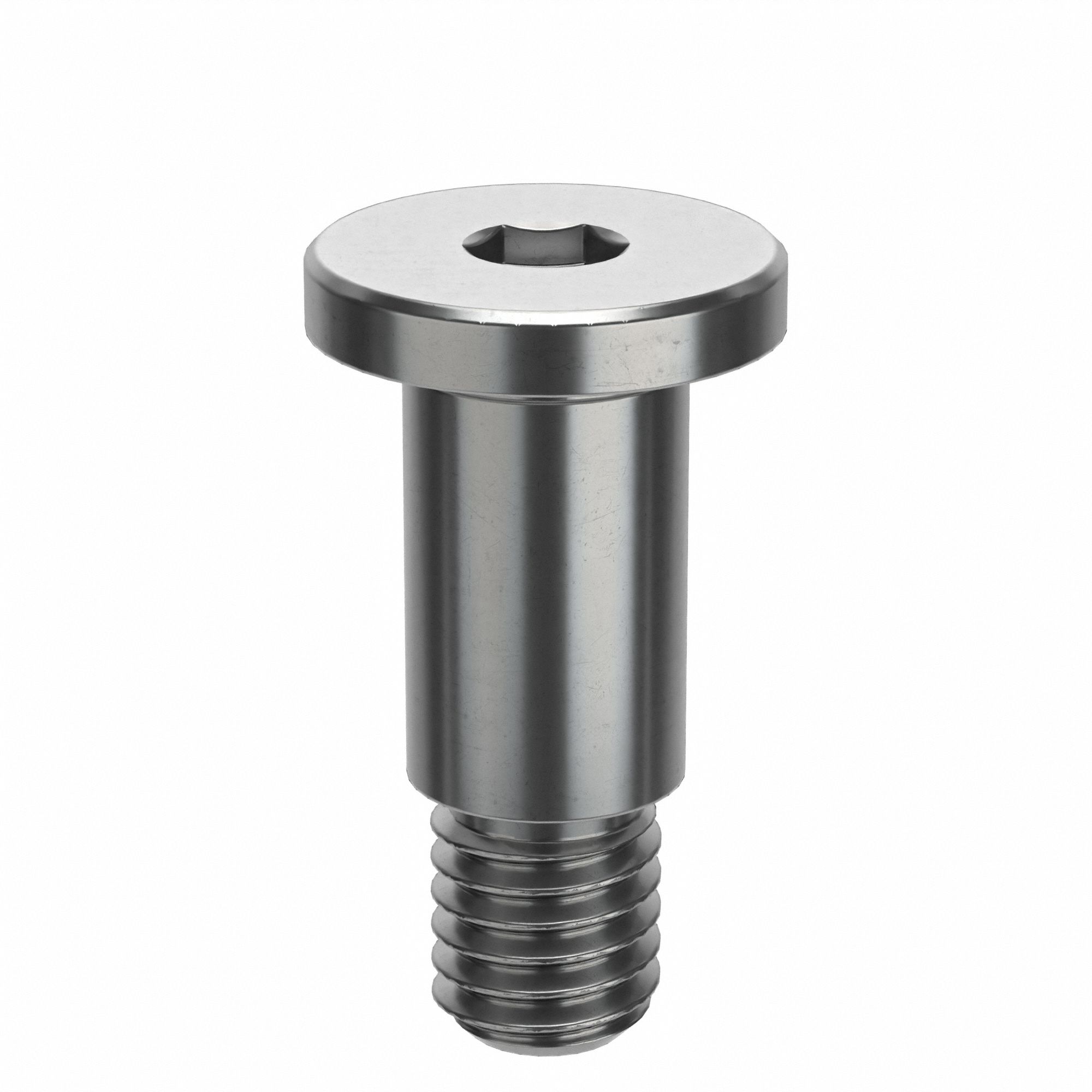 Shoulder Screw: Std Shoulder Screw, M5-0.8 Thr Size, 6 mm Thr Lg, 10 mm Shoulder Lg, Stainless Steel
