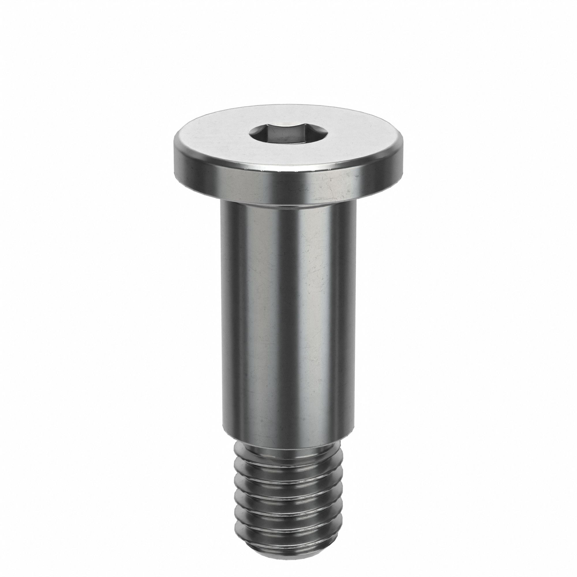 Shoulder Screw: Std Shoulder Screw, M4-0.7 Thr Size, 5 mm Thr Lg, 12 mm Shoulder Lg, Stainless Steel